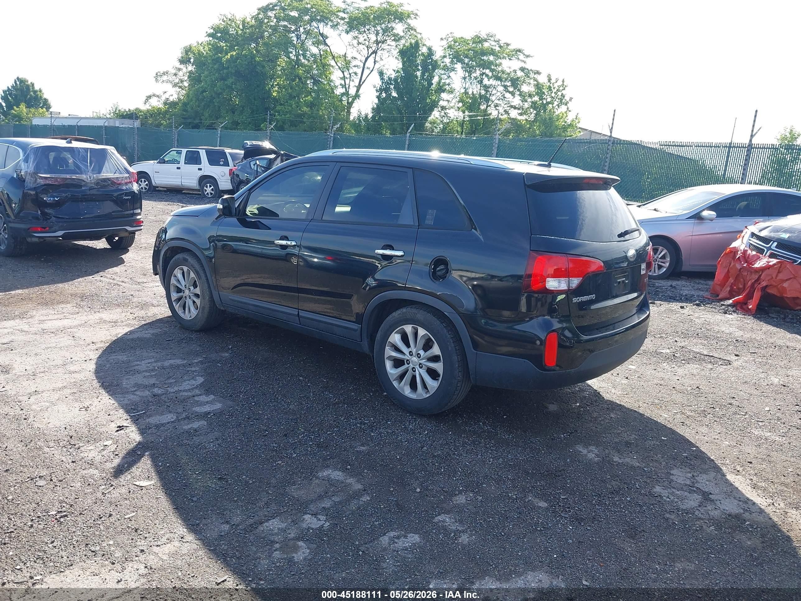 2015 Kia Sorento Ex V6 Black vin: 5XYKU4A73FG585241