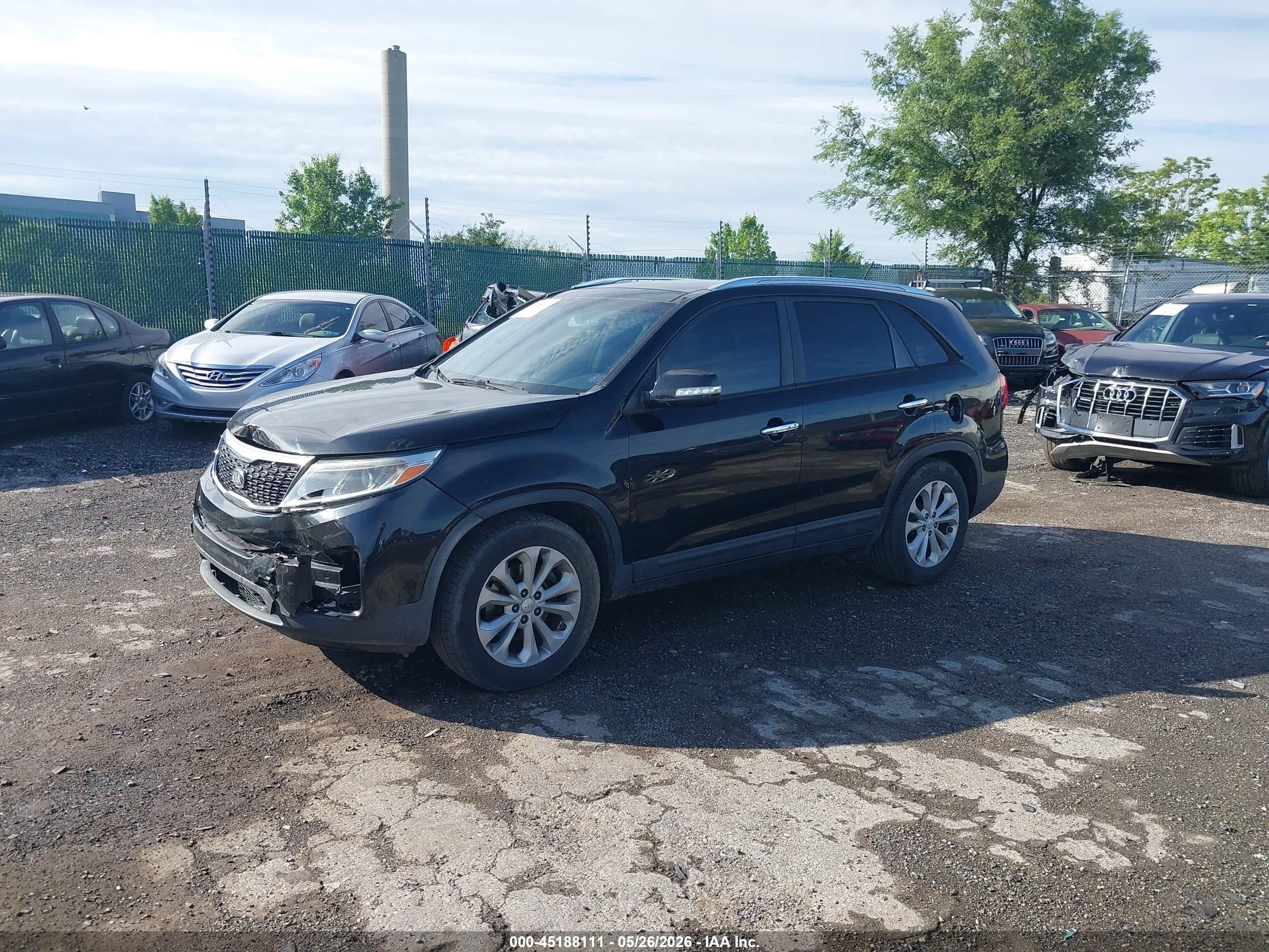2015 Kia Sorento Ex V6 Black vin: 5XYKU4A73FG585241