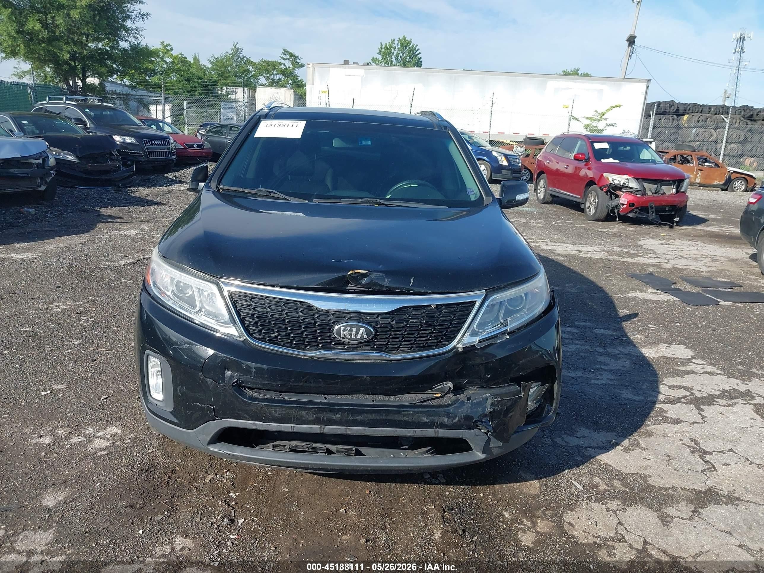2015 Kia Sorento Ex V6 Black vin: 5XYKU4A73FG585241