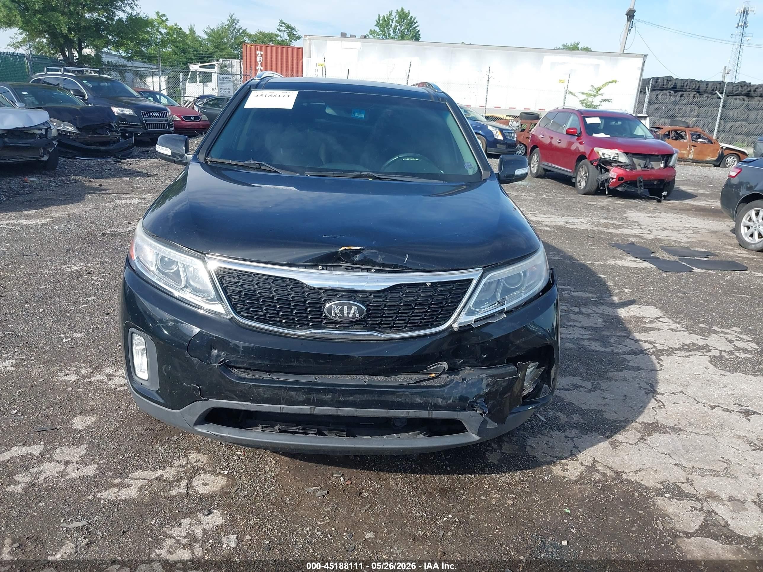 2015 Kia Sorento Ex V6 Black vin: 5XYKU4A73FG585241
