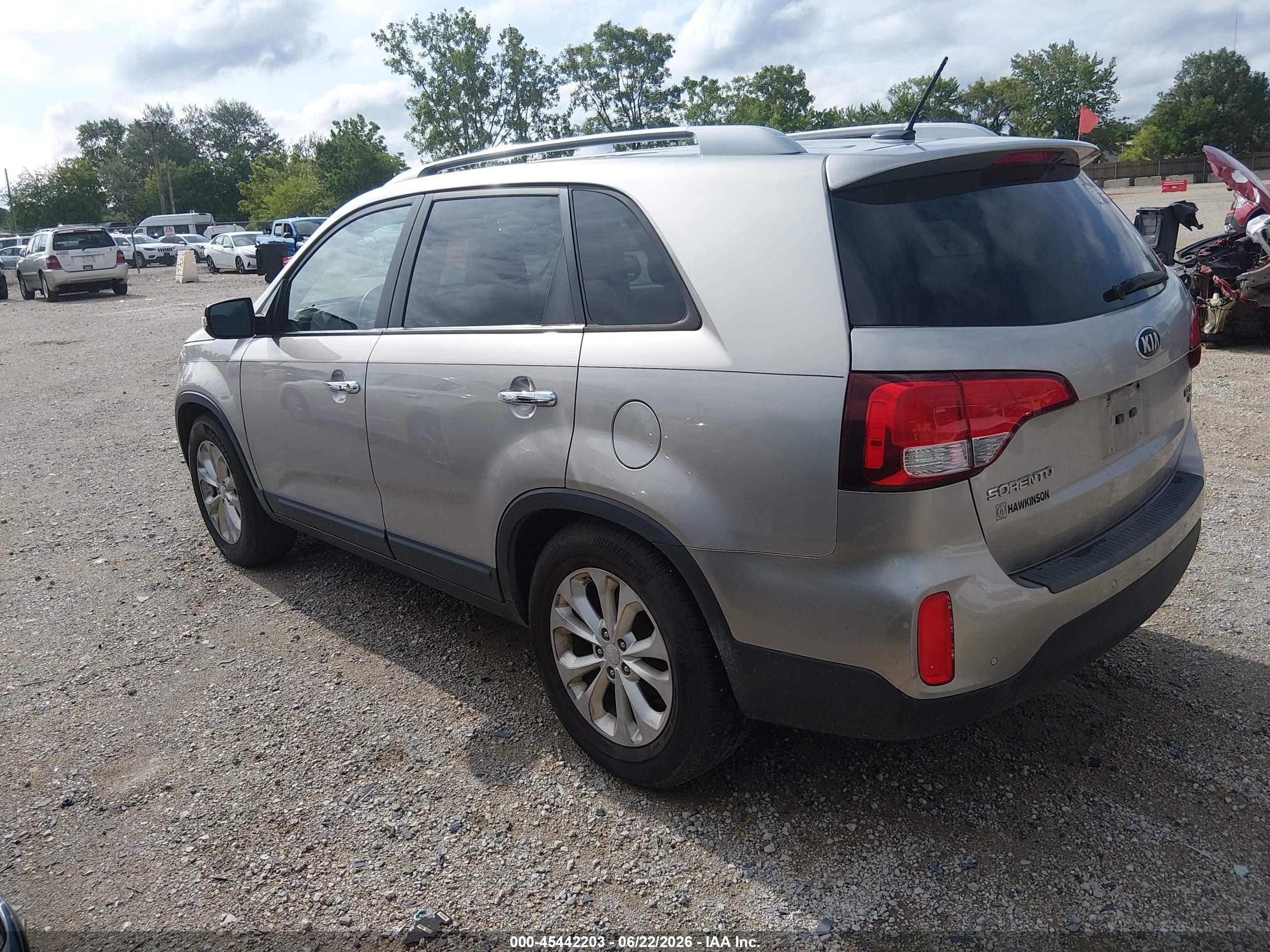 2014 Kia Sorento Ex V6 Gray vin: 5XYKU4A74EG488032
