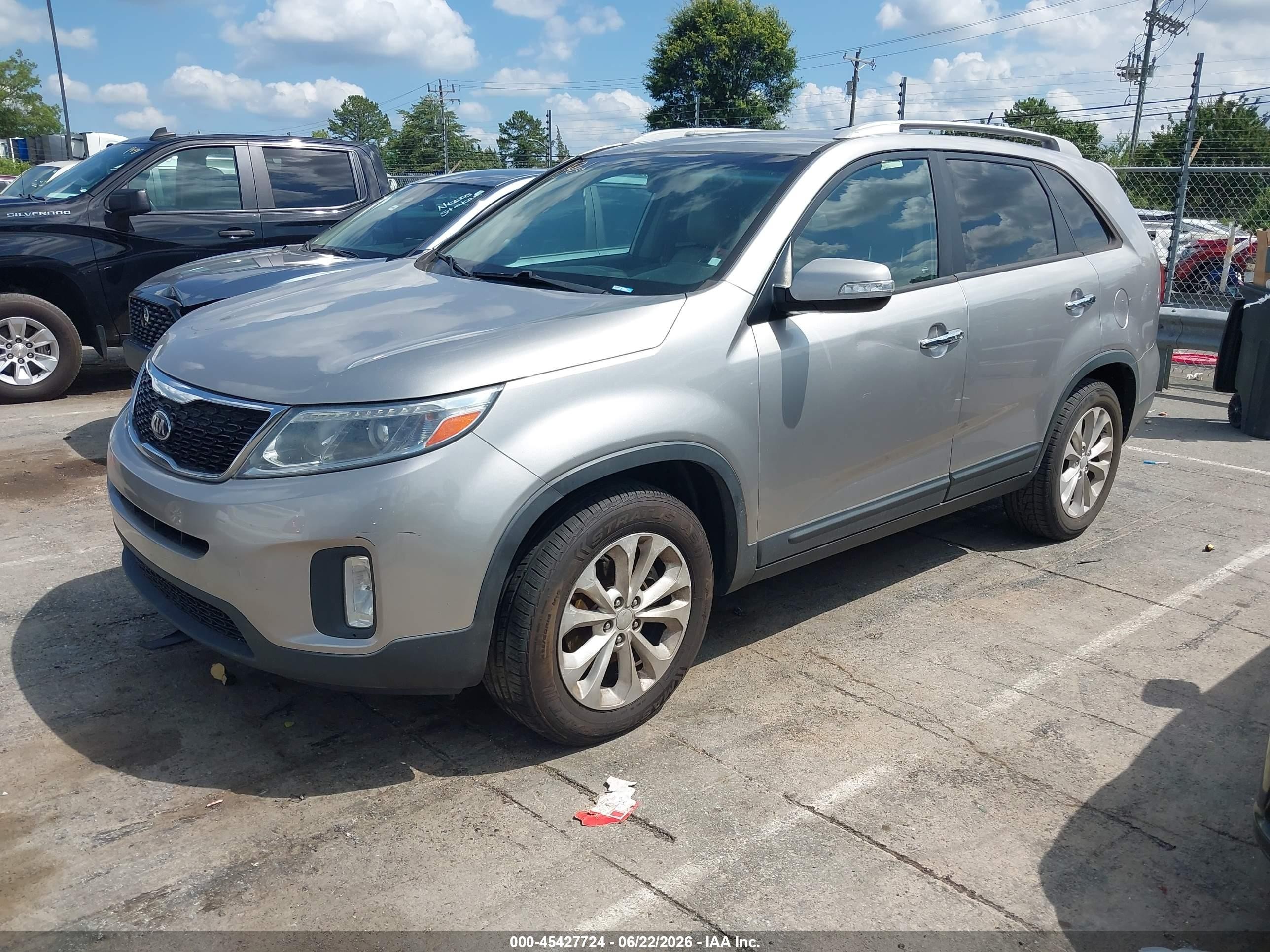 2015 Kia Sorento Ex V6 Gray vin: 5XYKU4A75FG634326