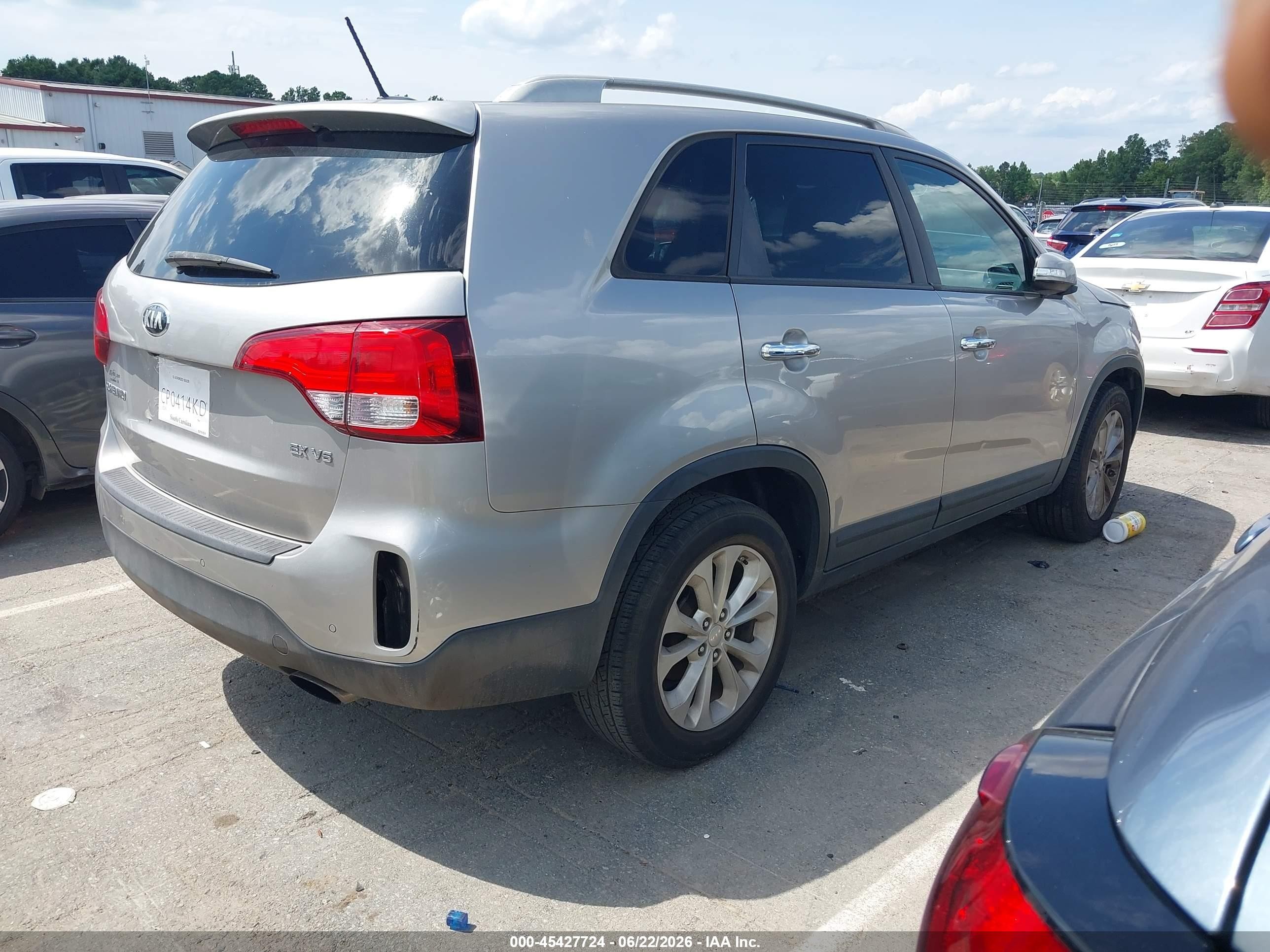 2015 Kia Sorento Ex V6 Gray vin: 5XYKU4A75FG634326