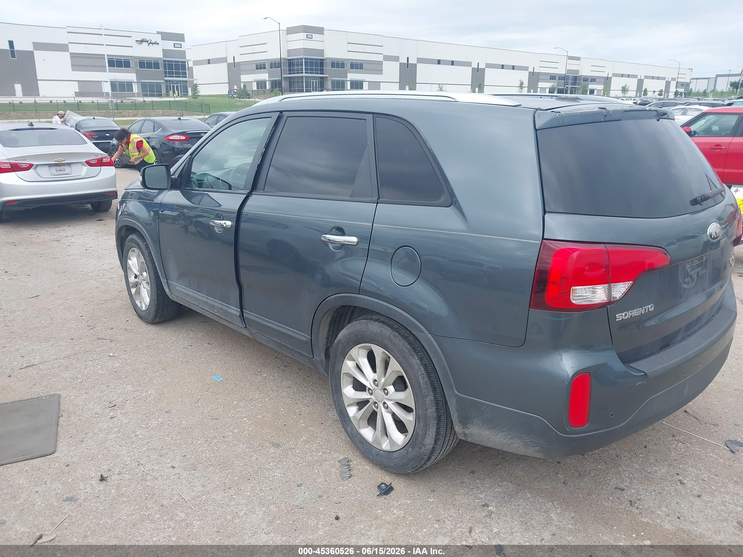 2014 Kia Sorento Ex V6 Gray vin: 5XYKU4A77EG452822