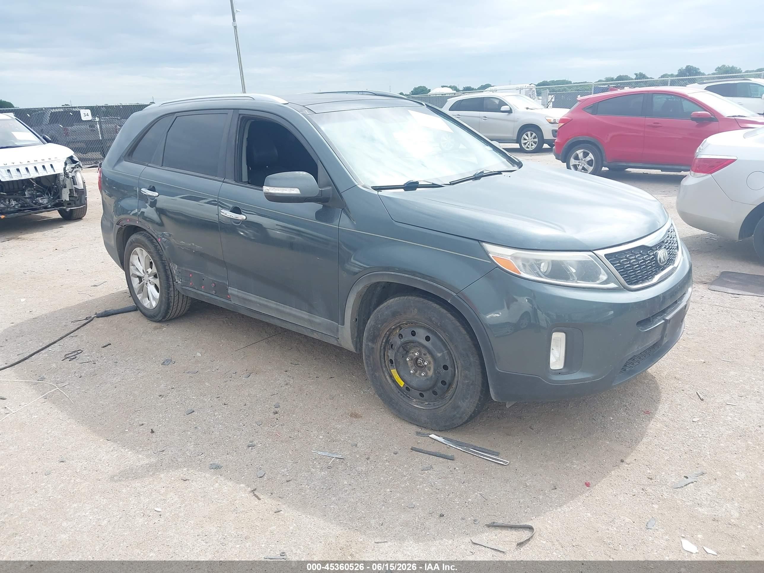 2014 Kia Sorento Ex V6 Gray vin: 5XYKU4A77EG452822