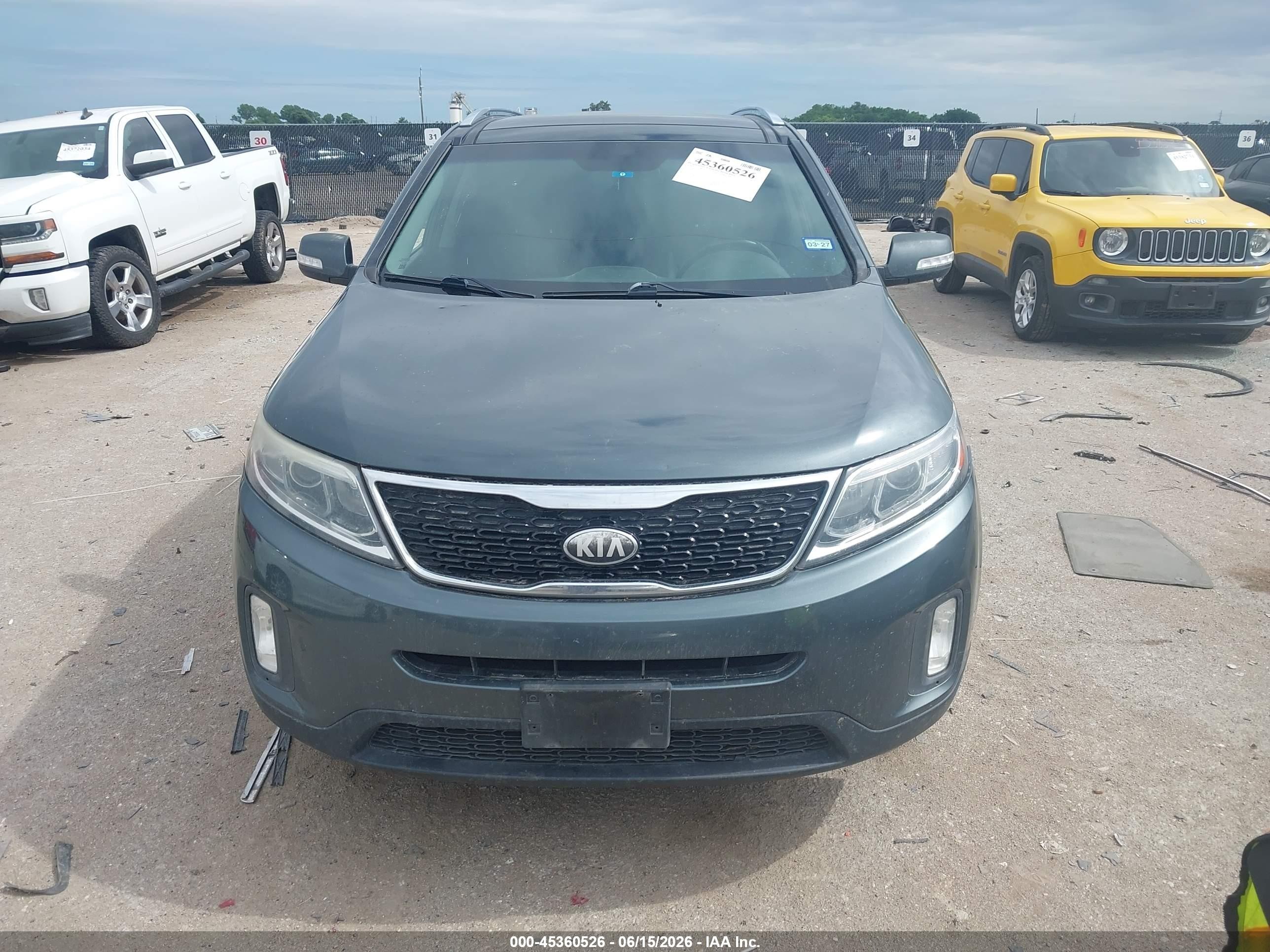2014 Kia Sorento Ex V6 Gray vin: 5XYKU4A77EG452822