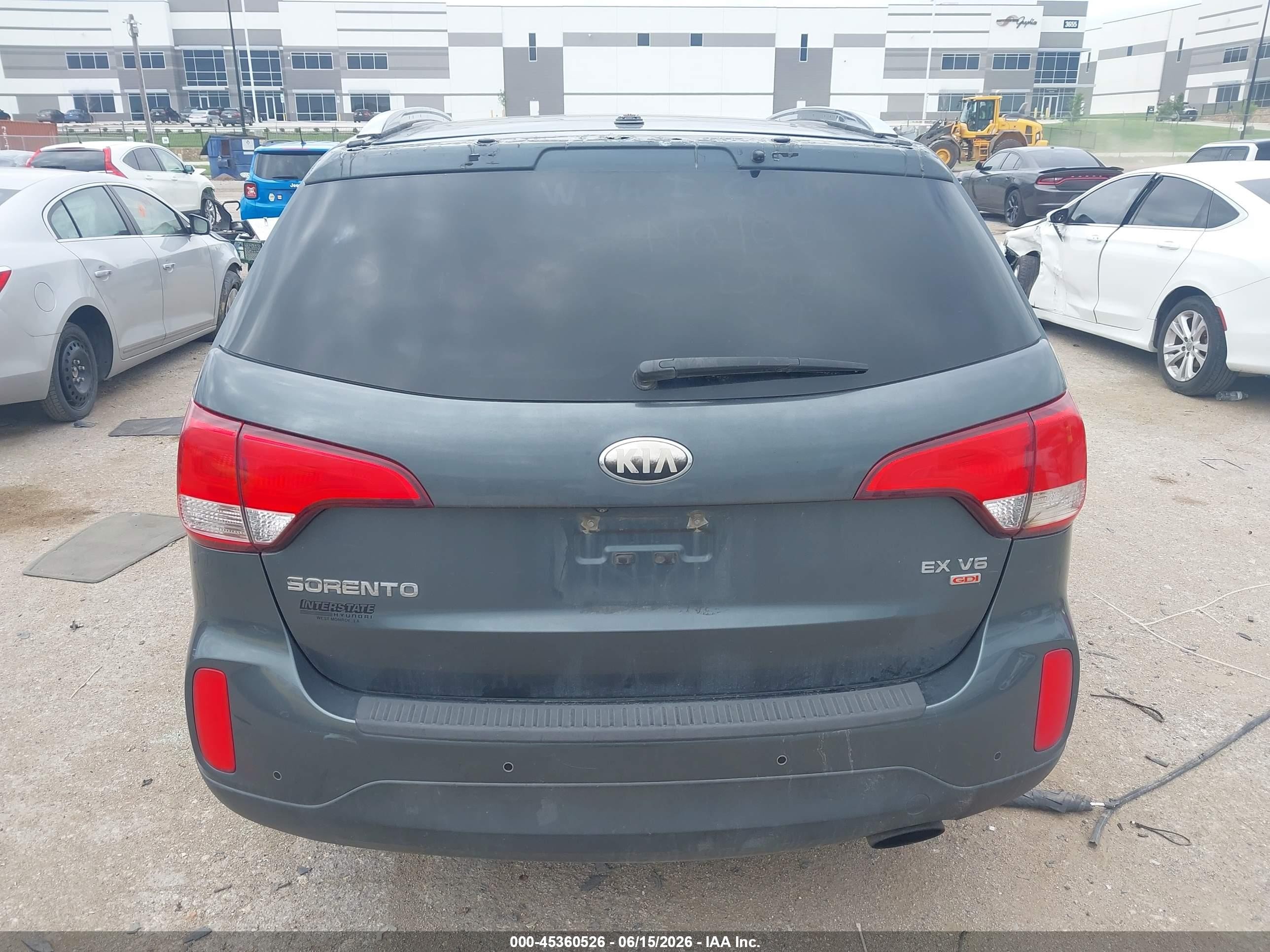 2014 Kia Sorento Ex V6 Gray vin: 5XYKU4A77EG452822