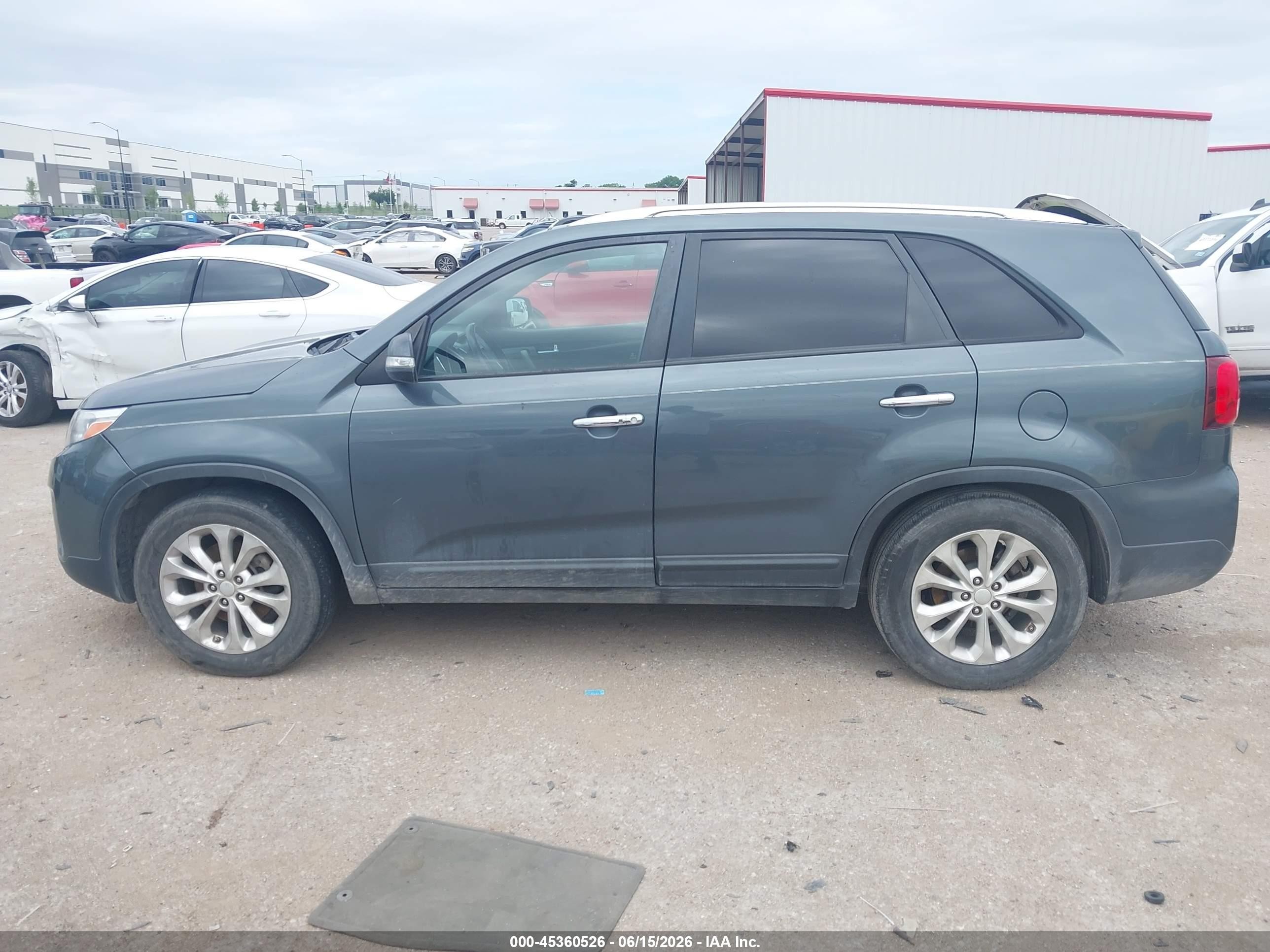 2014 Kia Sorento Ex V6 Gray vin: 5XYKU4A77EG452822