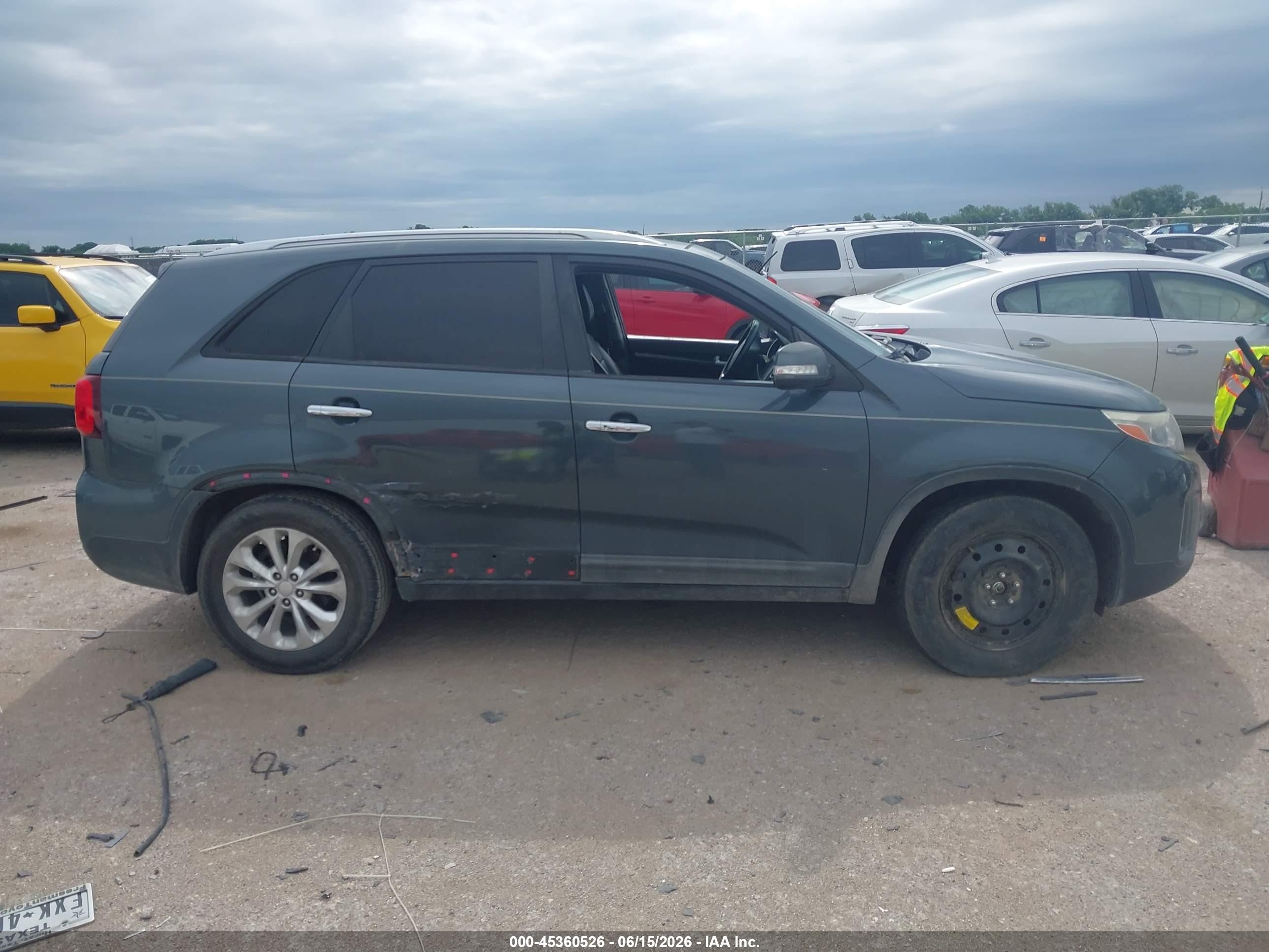 2014 Kia Sorento Ex V6 Gray vin: 5XYKU4A77EG452822