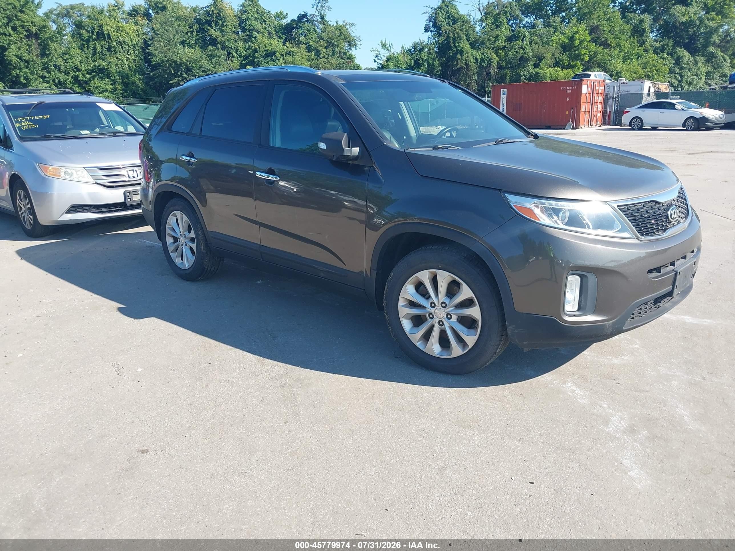 2015 Kia Sorento Ex V6 Brown vin: 5XYKU4A77FG577160
