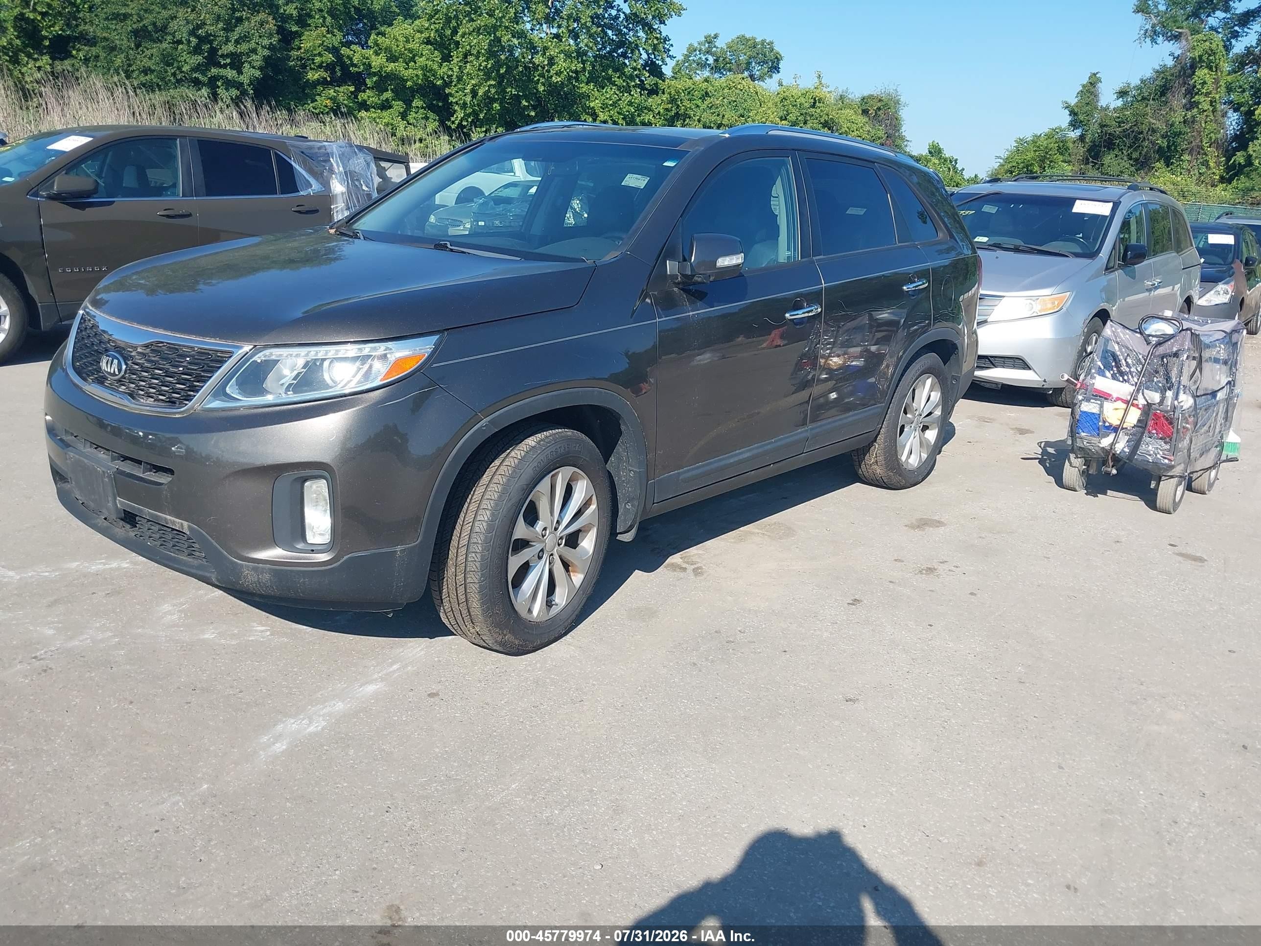 2015 Kia Sorento Ex V6 Brown vin: 5XYKU4A77FG577160