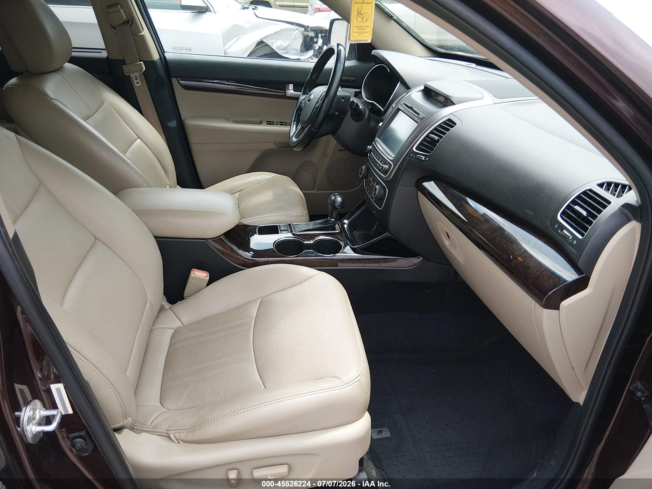 2015 Kia Sorento Ex V6 Beige vin: 5XYKU4A77FG620783