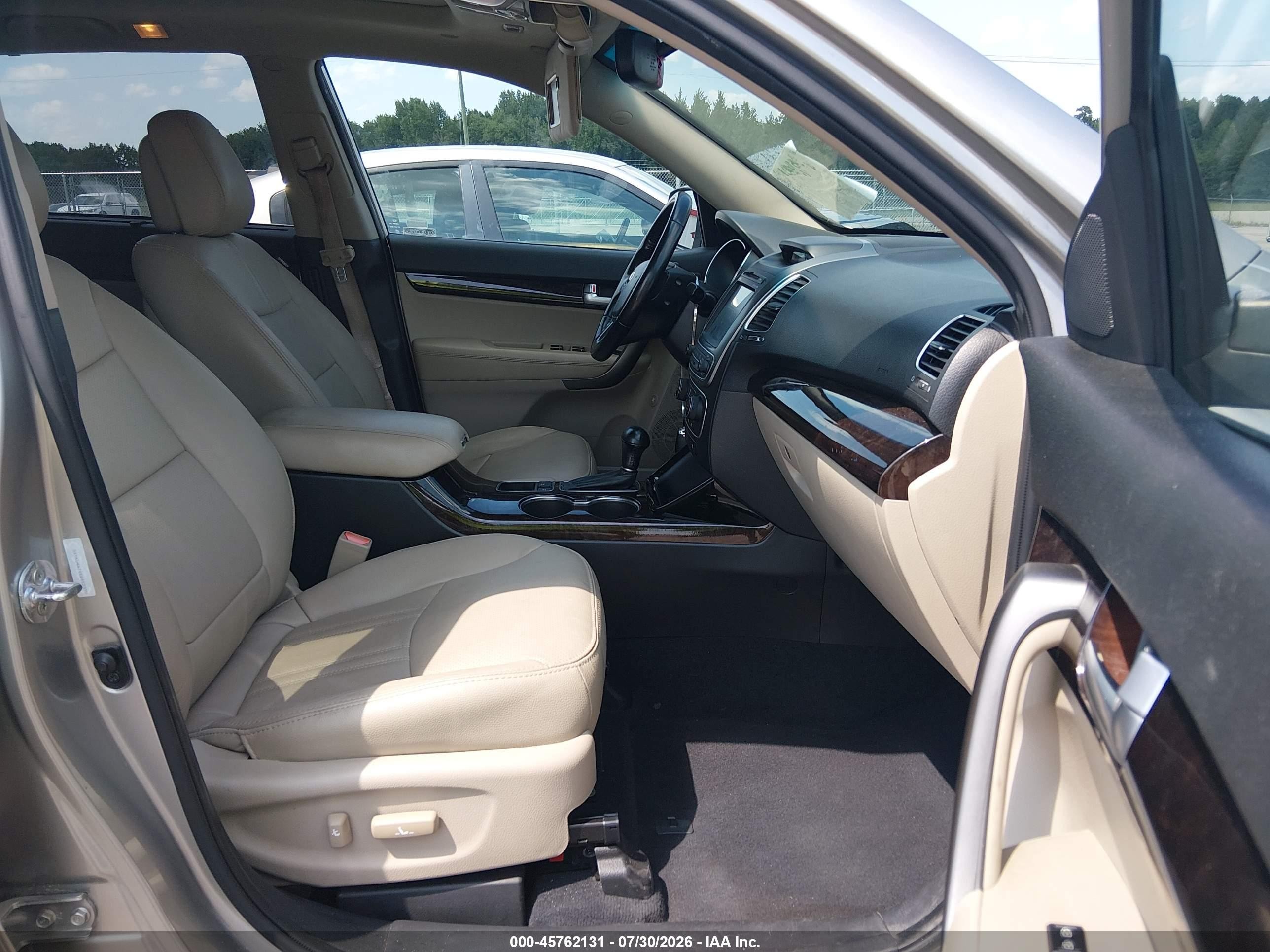 2014 Kia Sorento Ex V6 Silver vin: 5XYKU4A7XEG453379