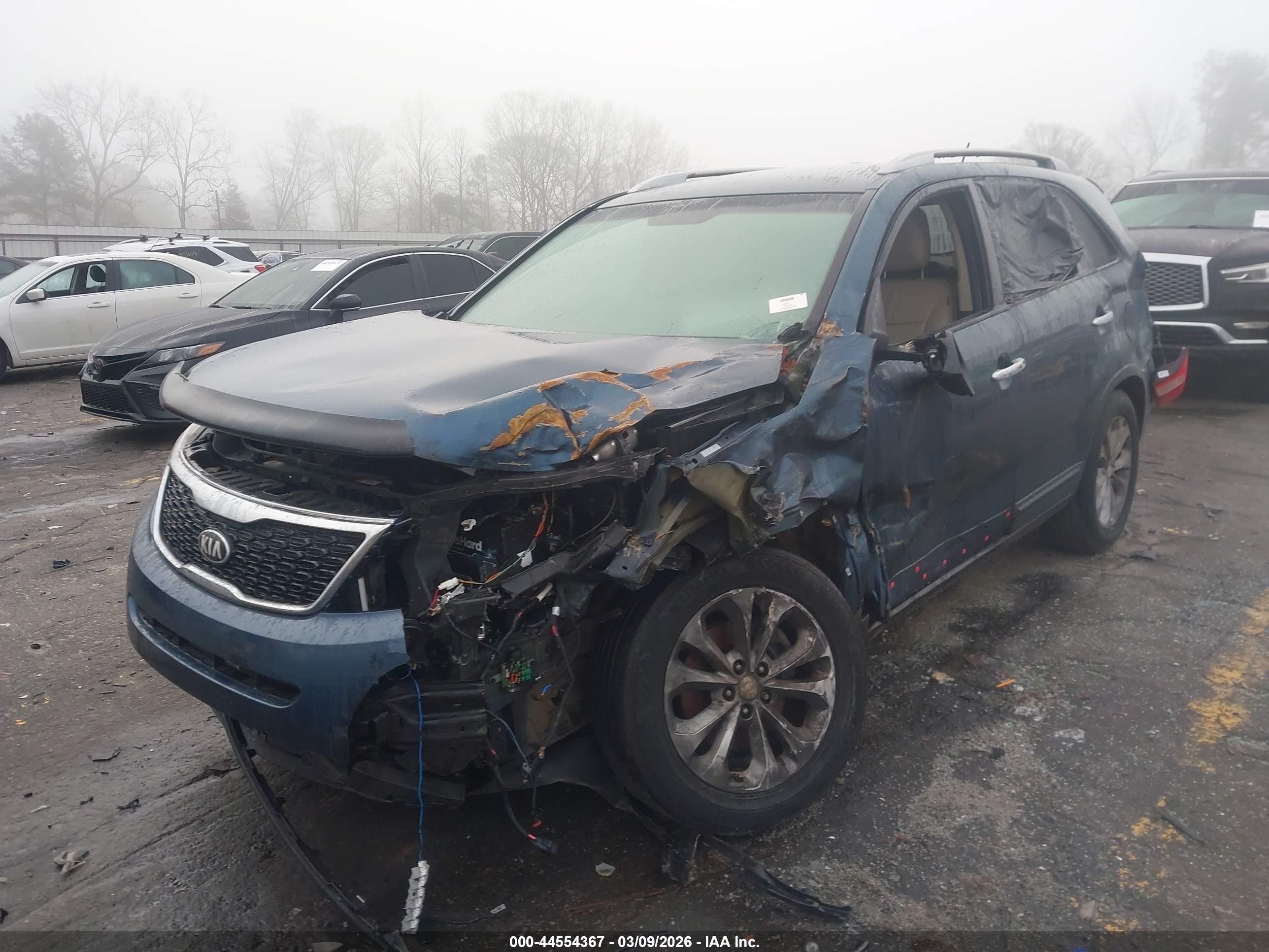 2014 Kia Sorento Ex V6 Синий vin: 5XYKU4A7XEG480288