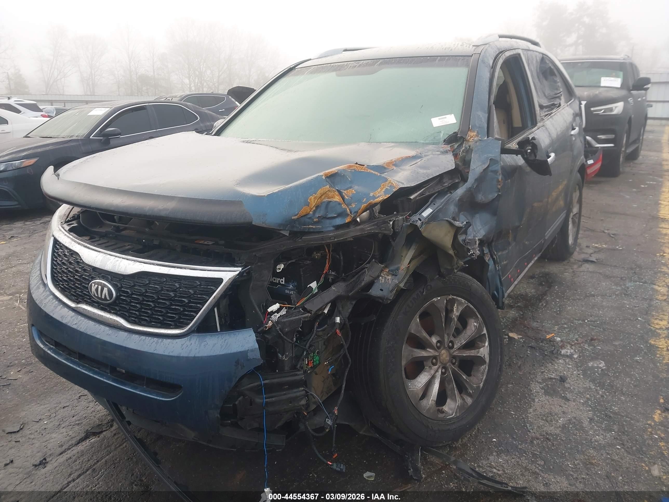 2014 Kia Sorento Ex V6 Синий vin: 5XYKU4A7XEG480288