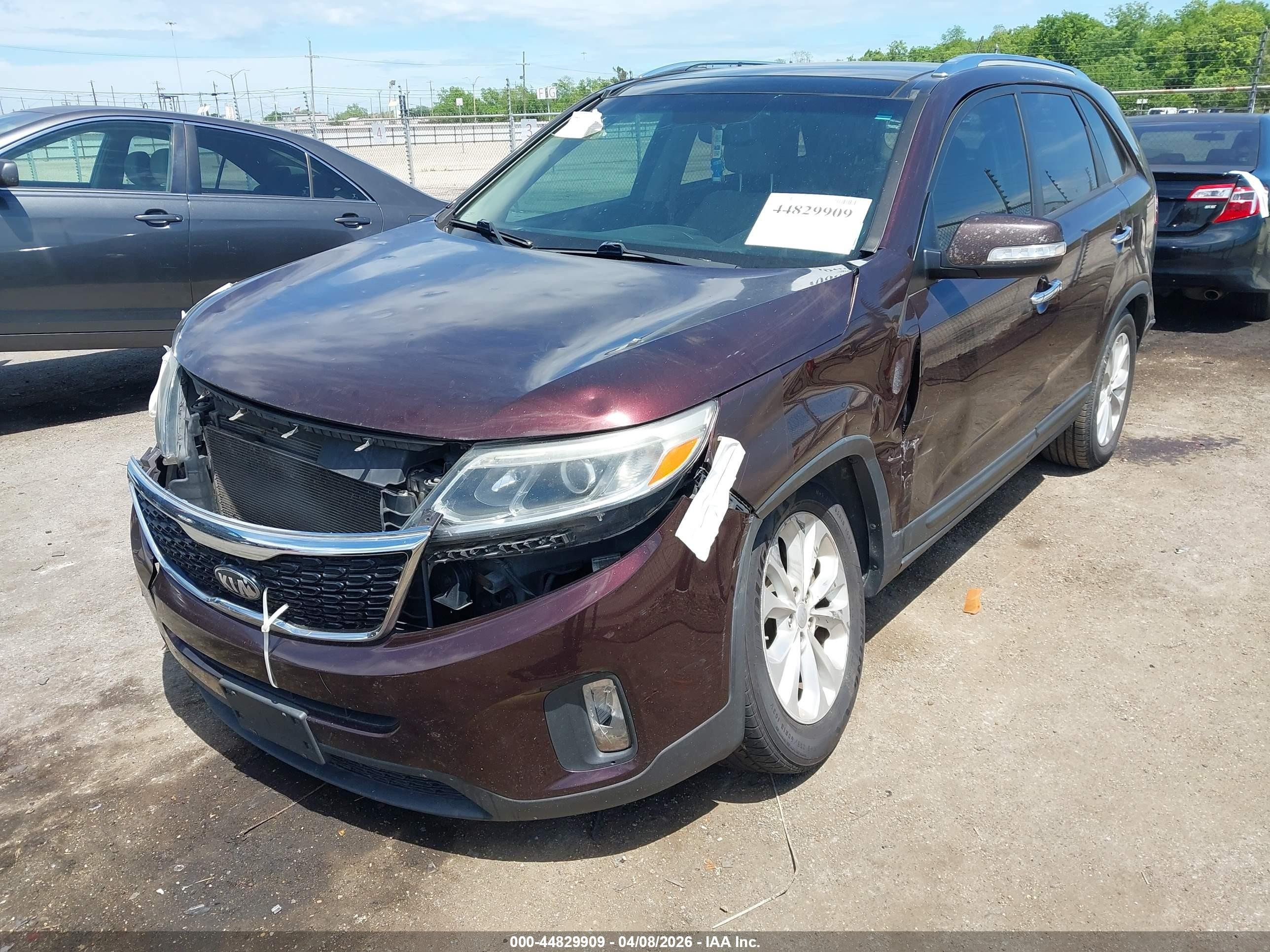 2014 Kia Sorento Ex V6 Burgundy vin: 5XYKU4A7XEG516478