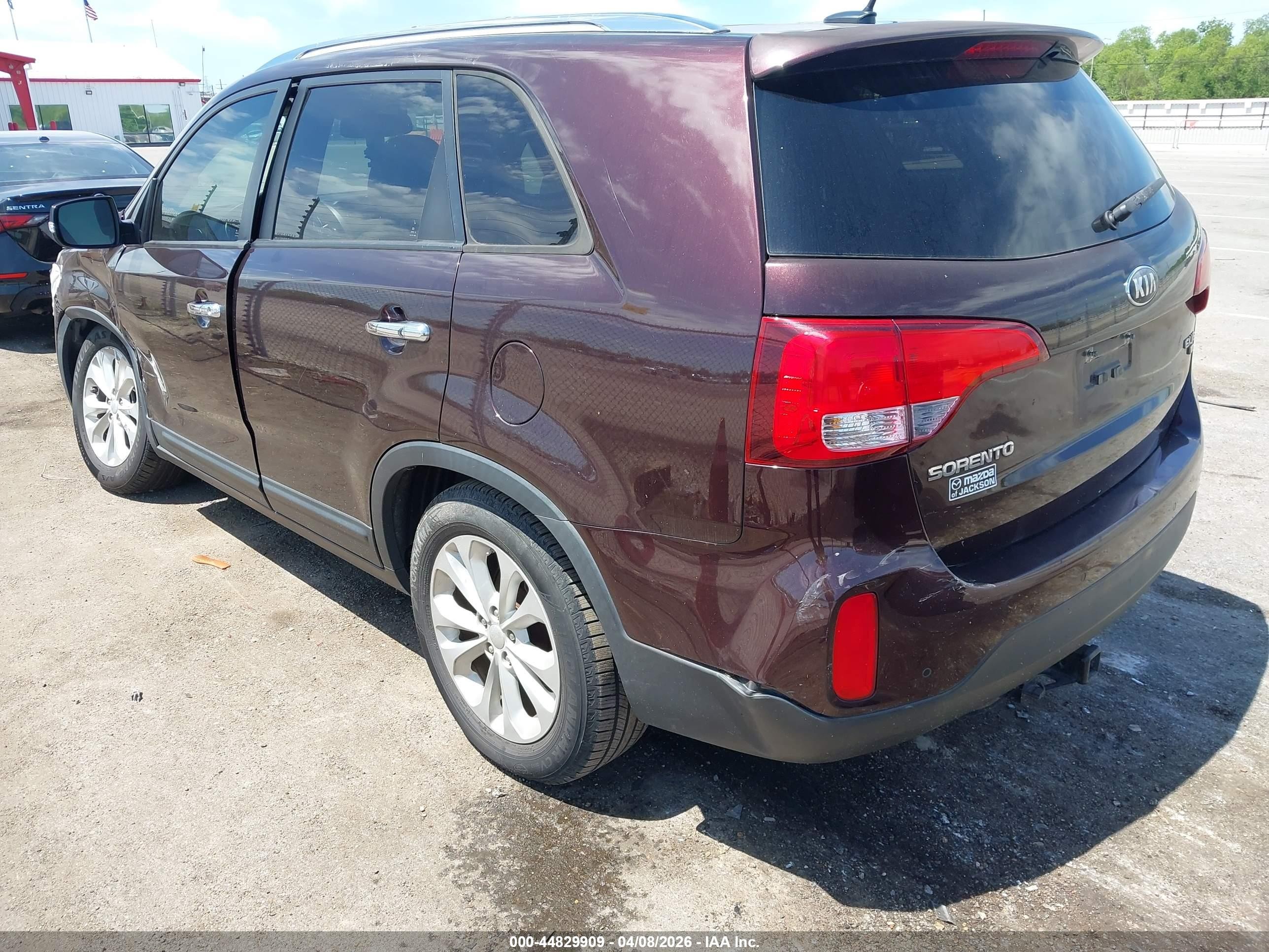 2014 Kia Sorento Ex V6 Burgundy vin: 5XYKU4A7XEG516478