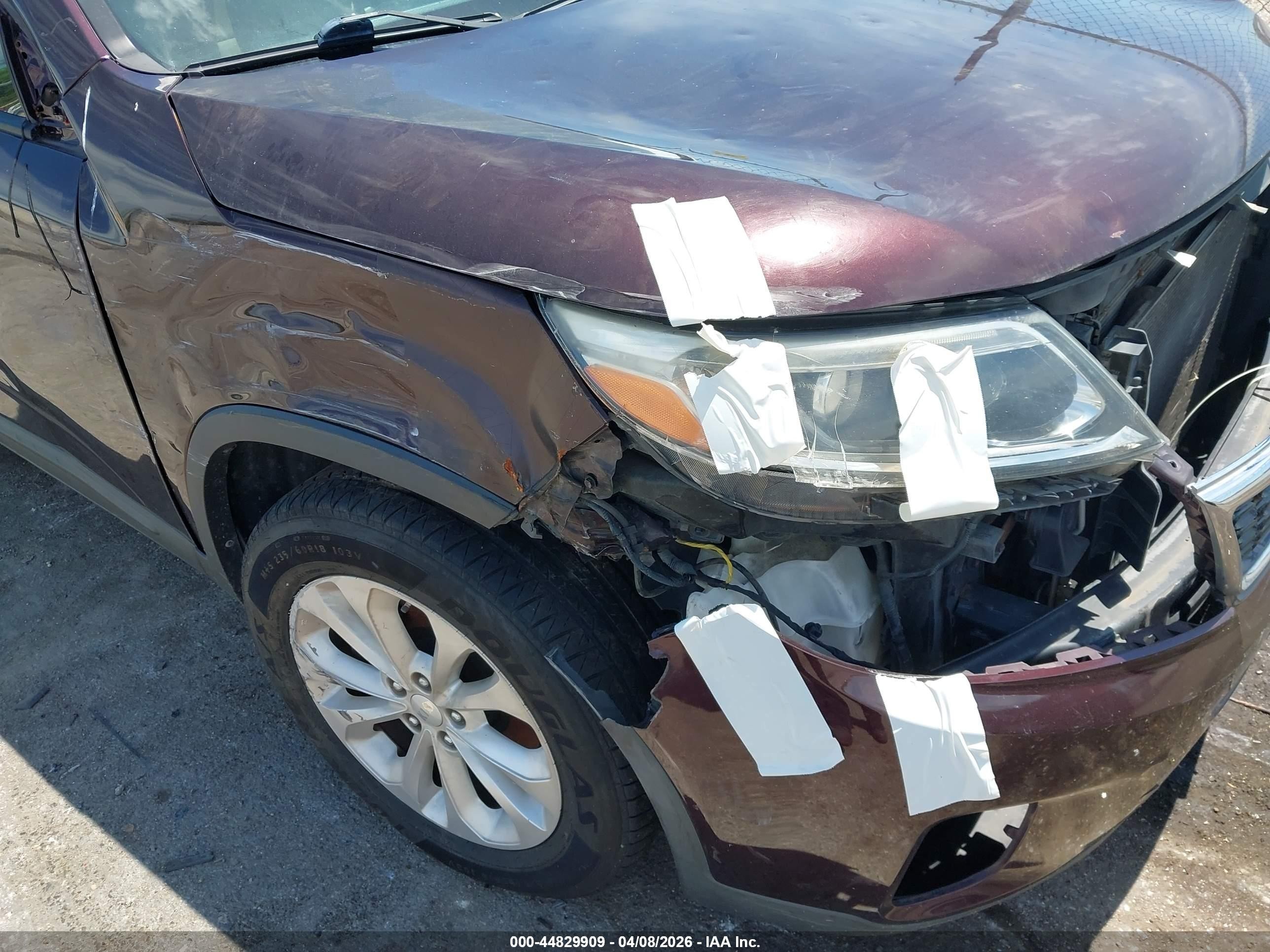 2014 Kia Sorento Ex V6 Burgundy vin: 5XYKU4A7XEG516478