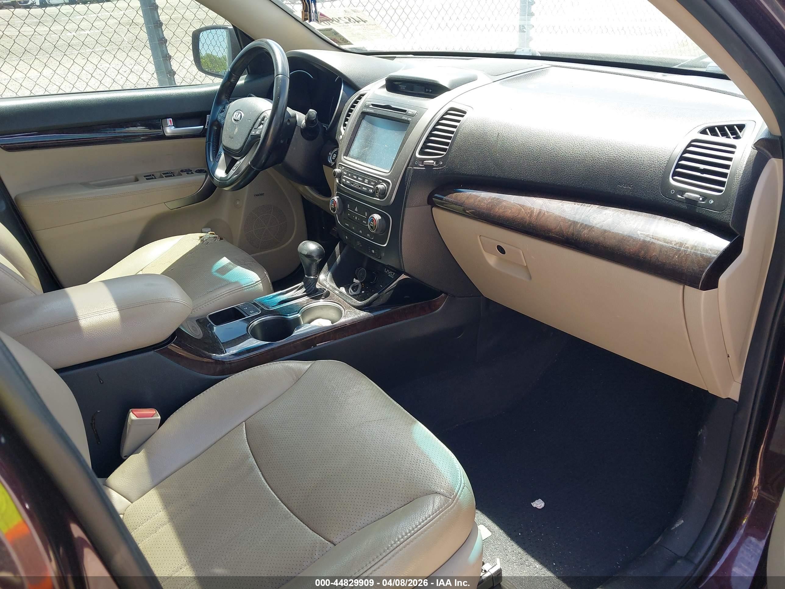 2014 Kia Sorento Ex V6 Burgundy vin: 5XYKU4A7XEG516478