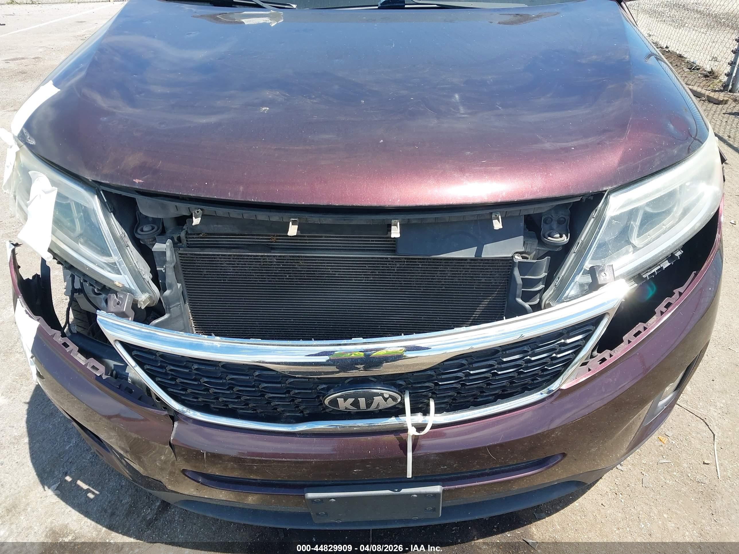 2014 Kia Sorento Ex V6 Burgundy vin: 5XYKU4A7XEG516478