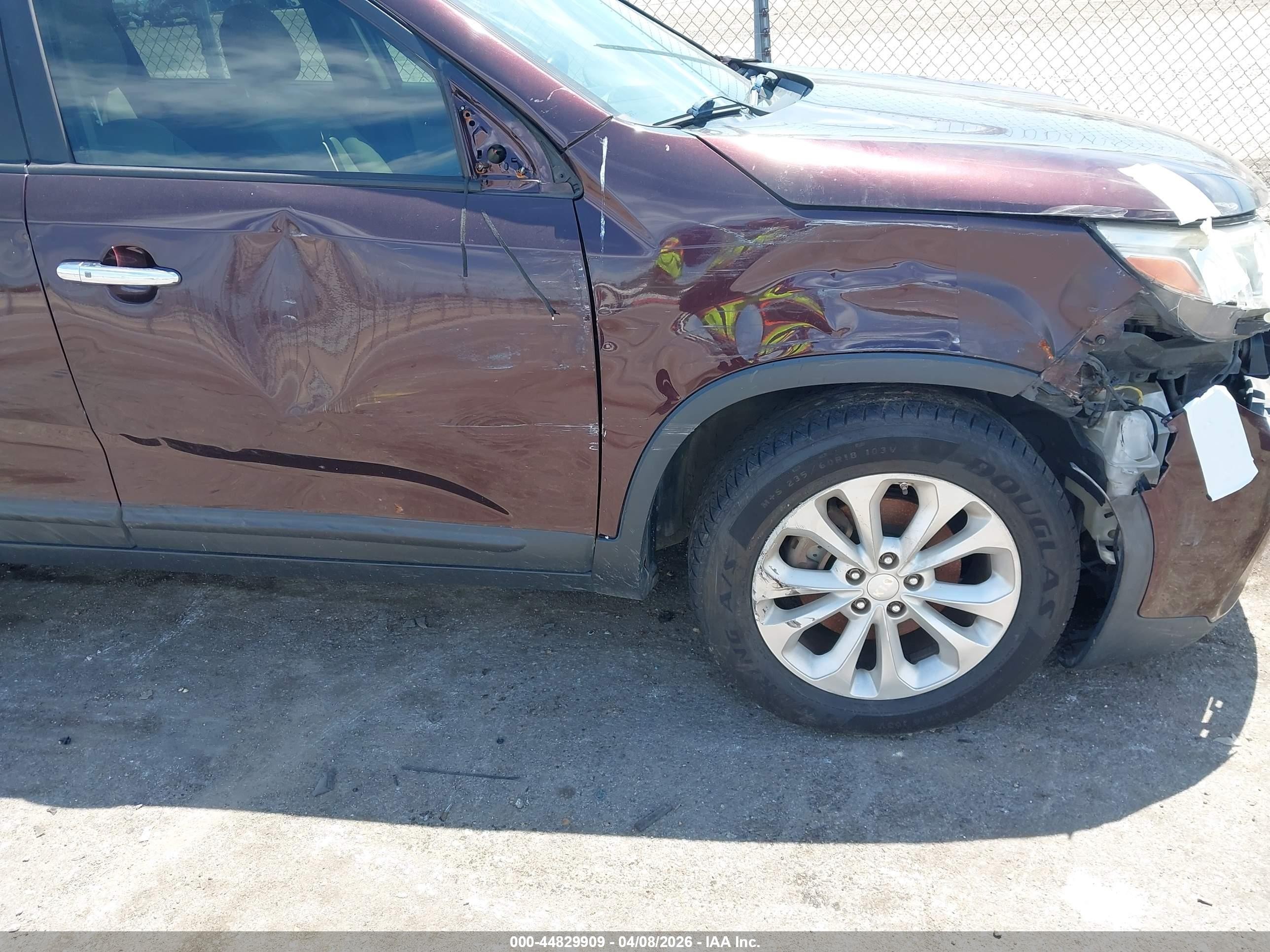 2014 Kia Sorento Ex V6 Burgundy vin: 5XYKU4A7XEG516478