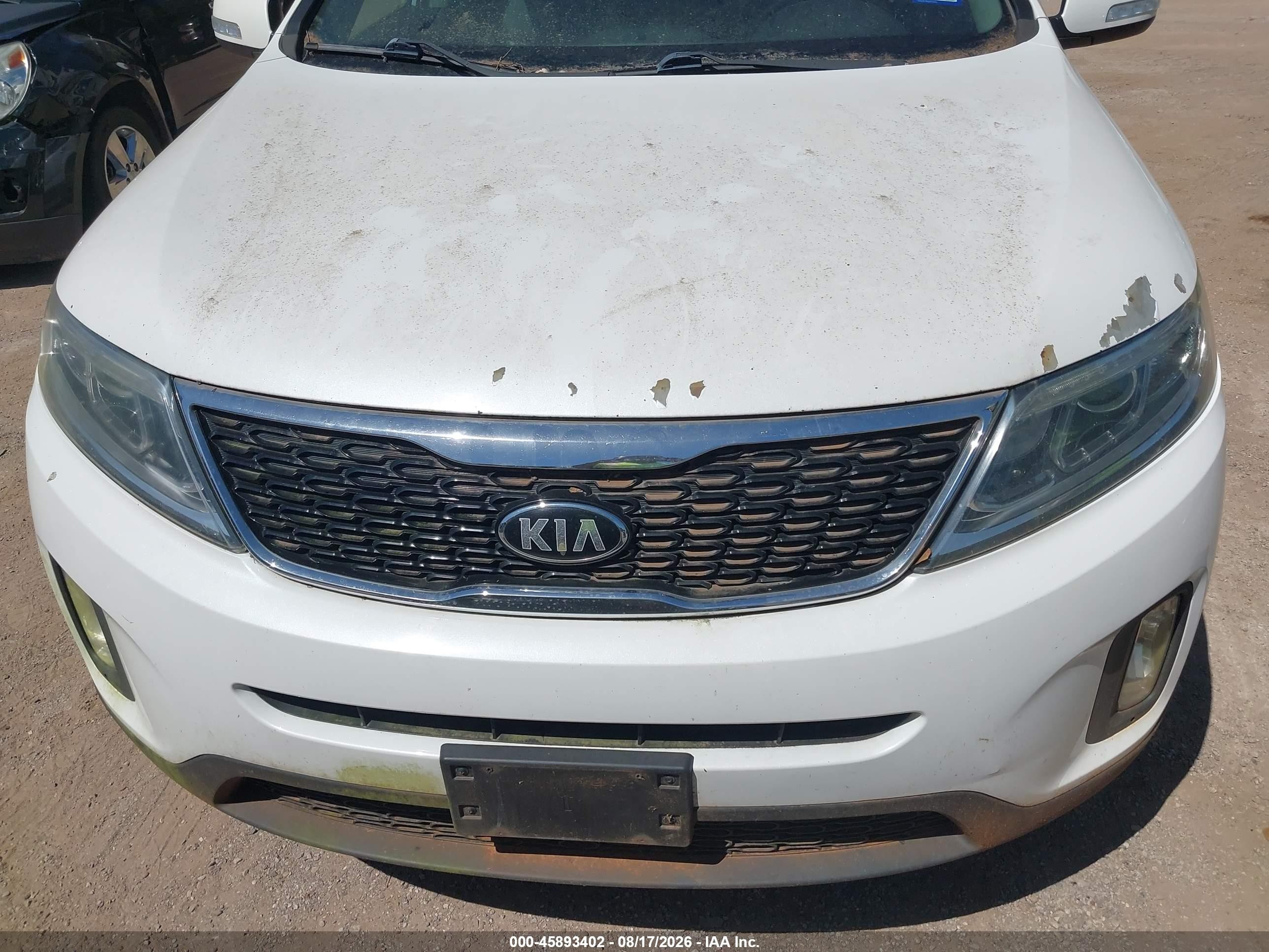 2015 Kia Sorento Ex V6 White vin: 5XYKU4A7XFG655057