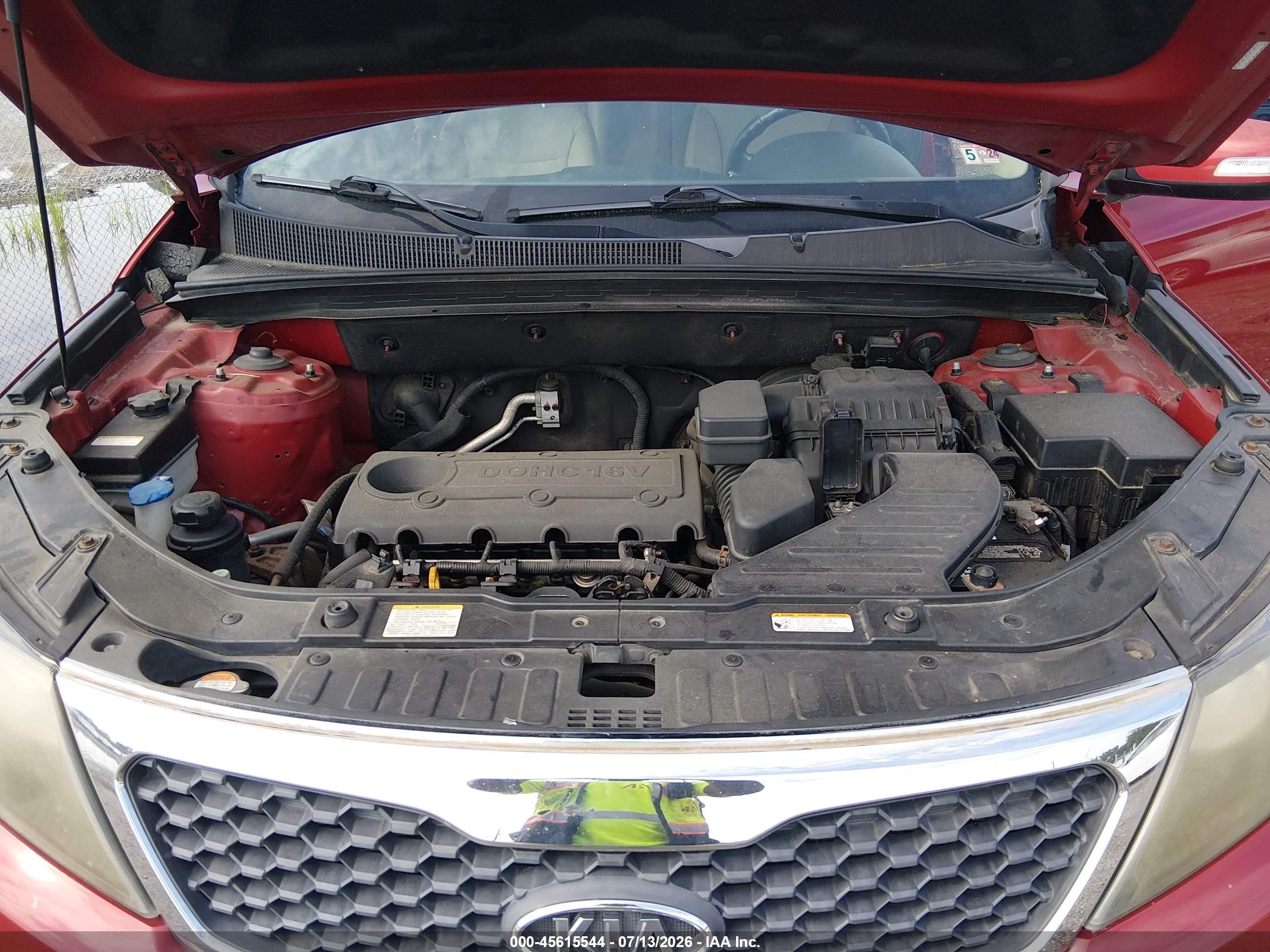 2011 Kia Sorento Ex Red vin: 5XYKUCA19BG011615