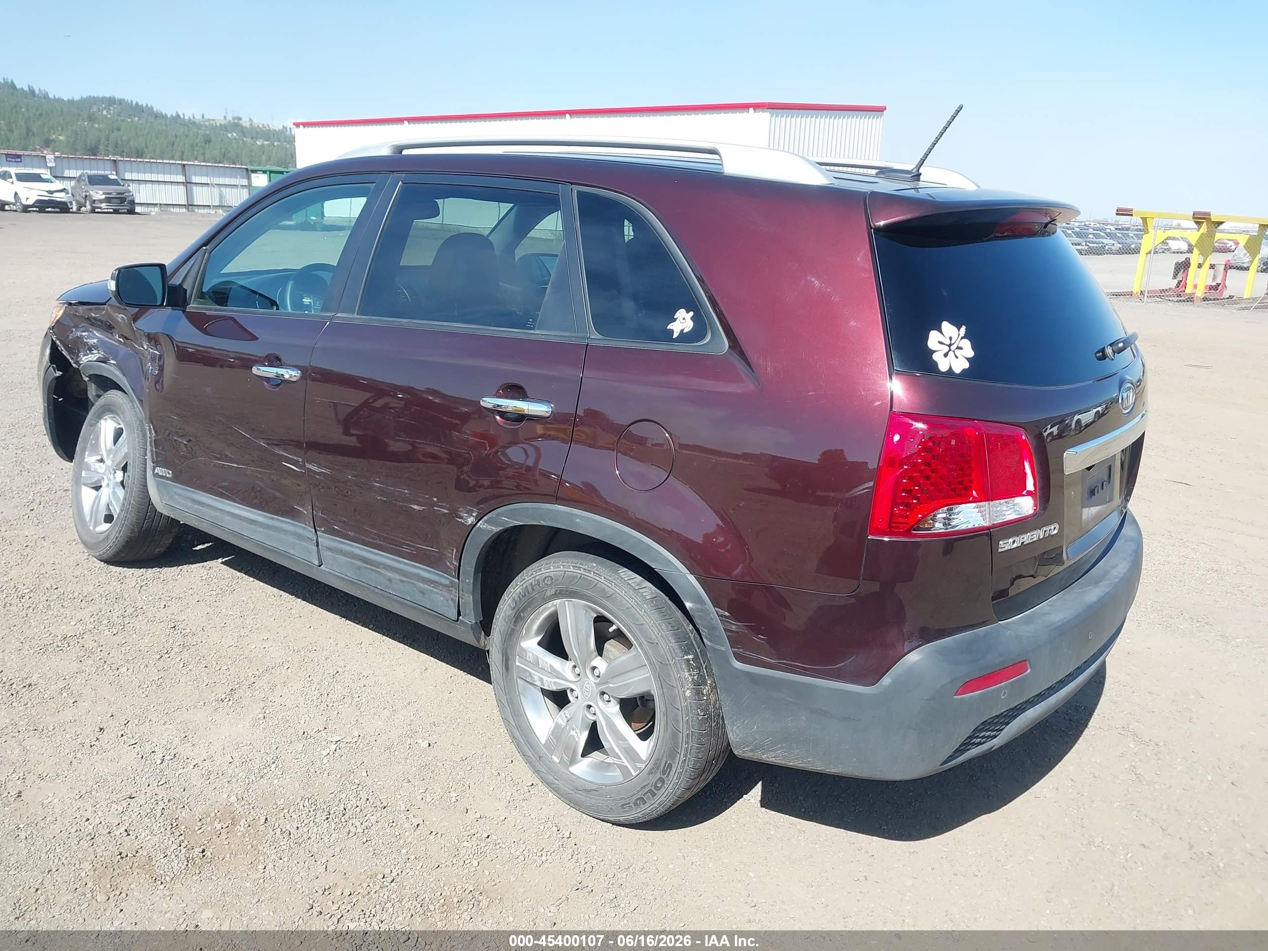 2013 Kia Sorento Ex Burgundy vin: 5XYKUCA67DG365681