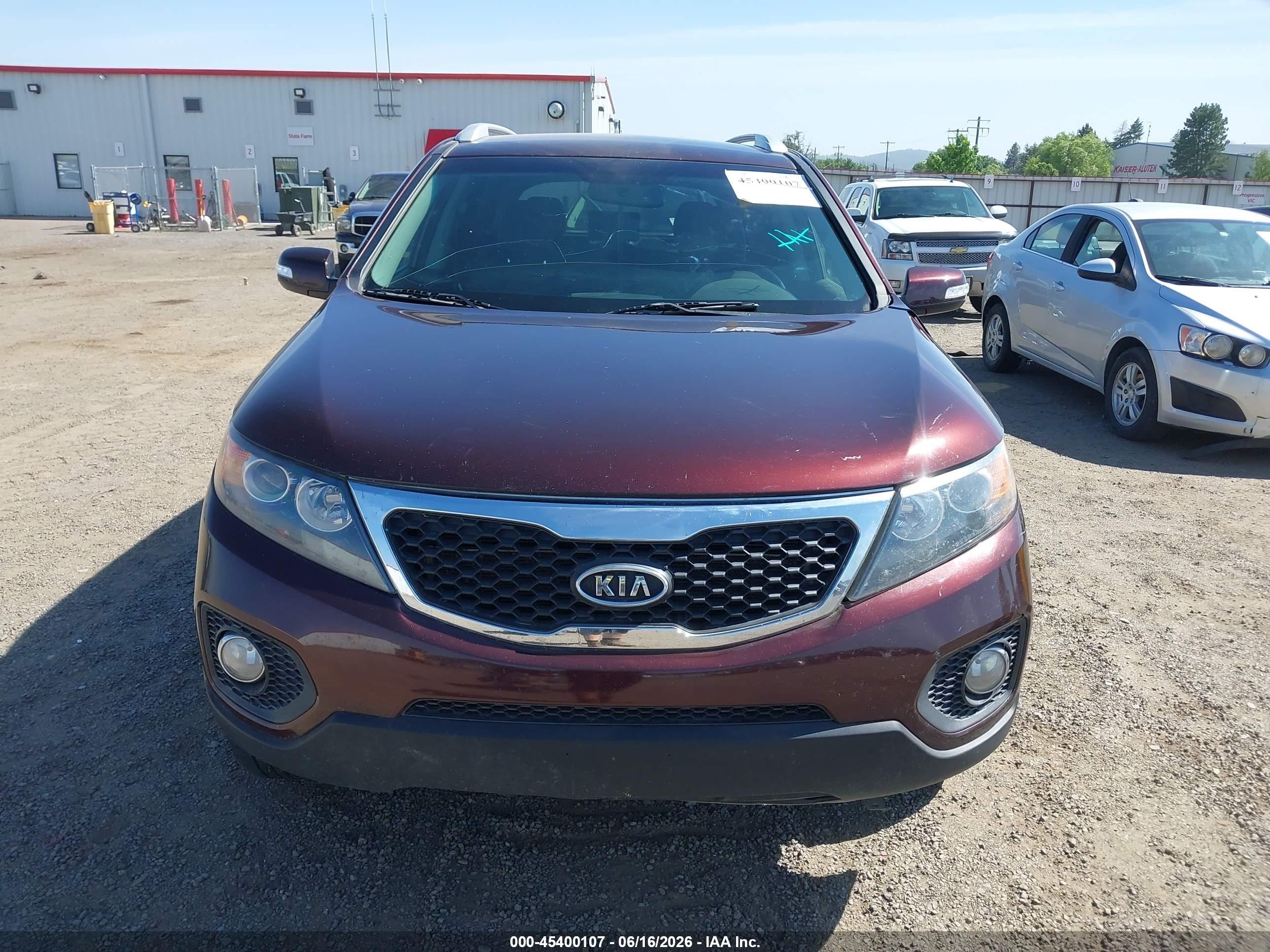 2013 Kia Sorento Ex Burgundy vin: 5XYKUCA67DG365681