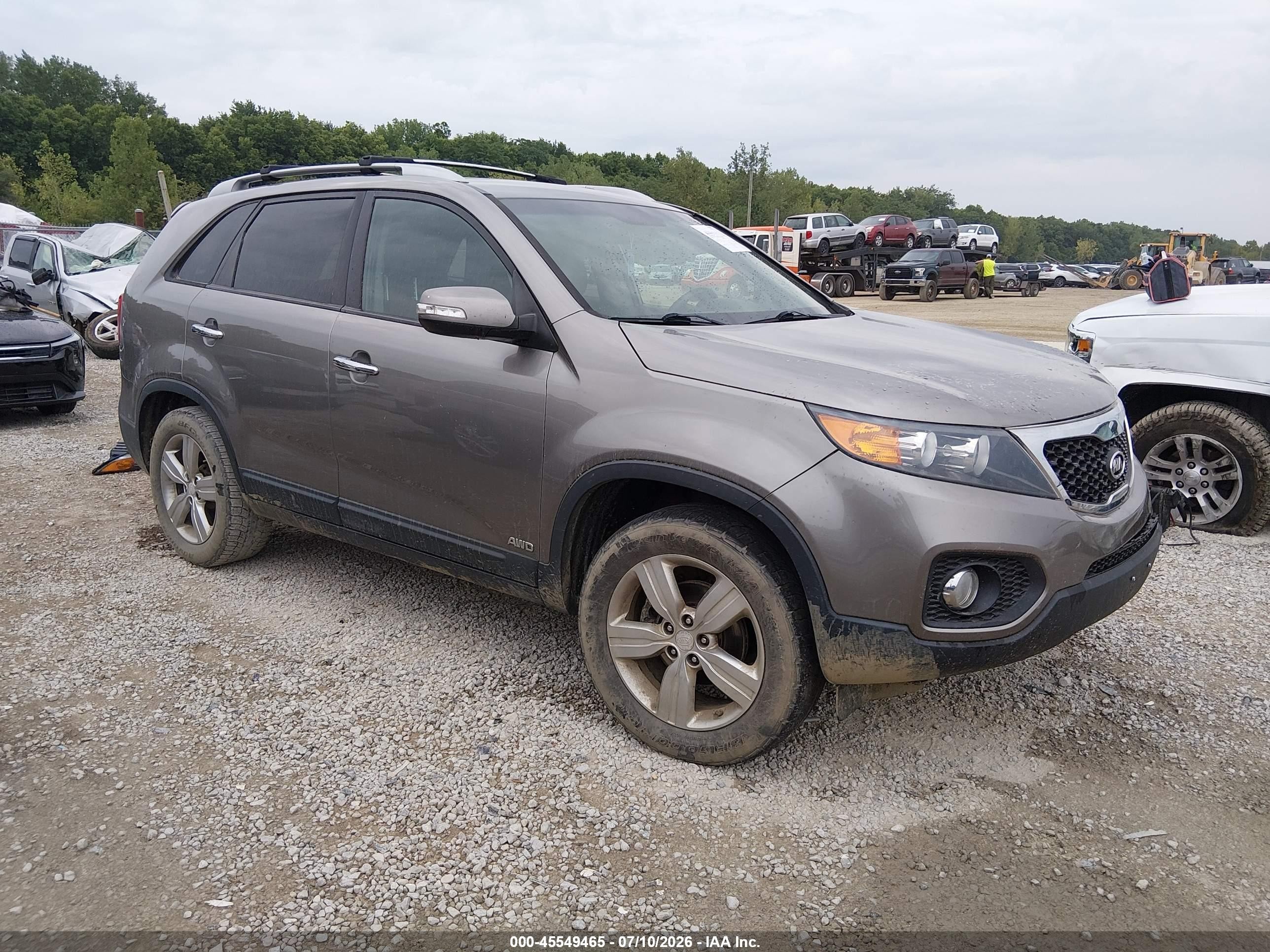 2013 Kia Sorento Ex Gray vin: 5XYKUCA68DG421014