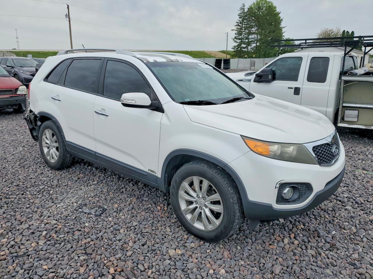 2011 Kia Sorento Ex White vin: 5XYKUDA15BG084325