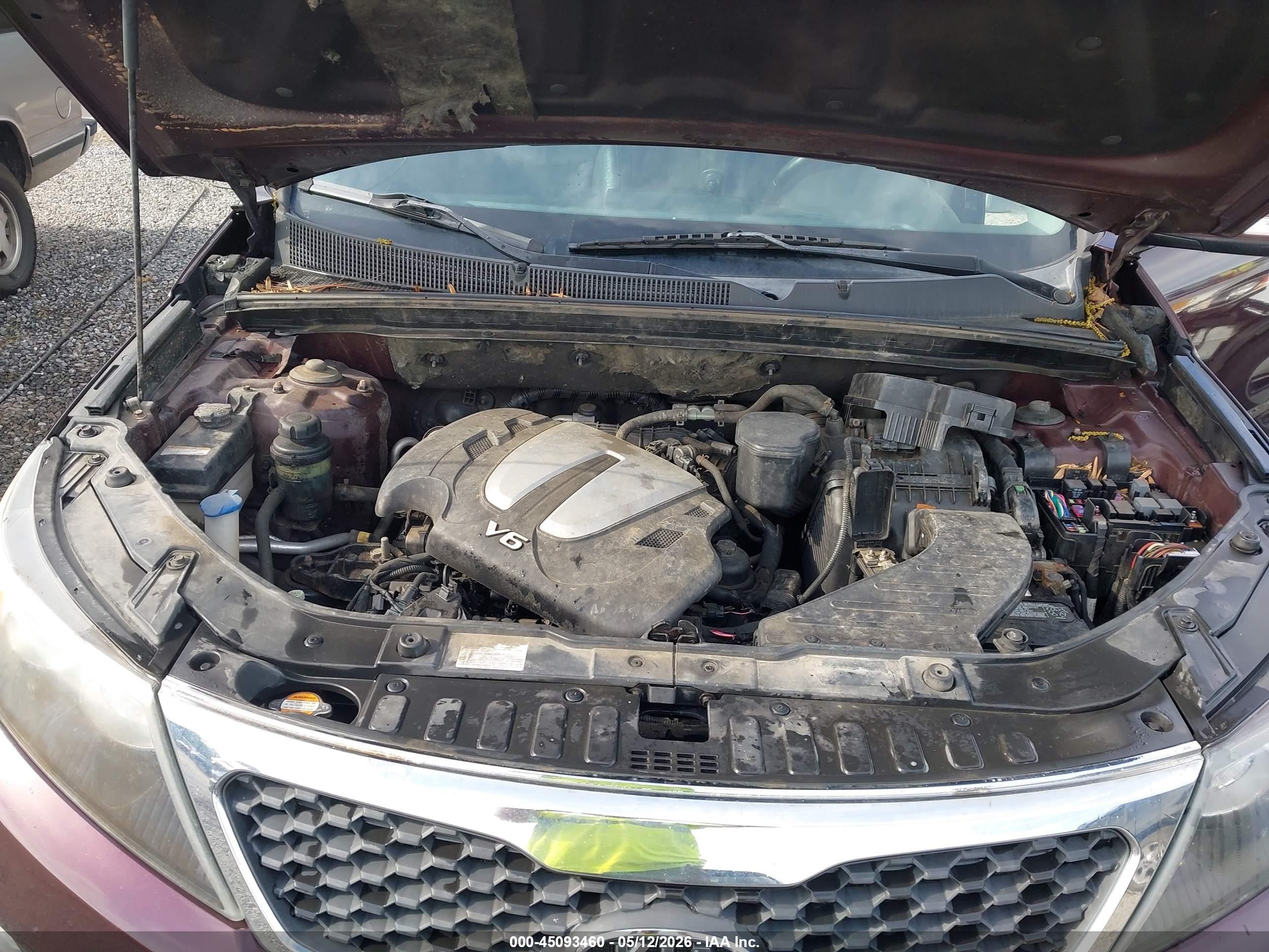 2011 Kia Sorento Ex V6 Бордовый vin: 5XYKUDA20BG064119