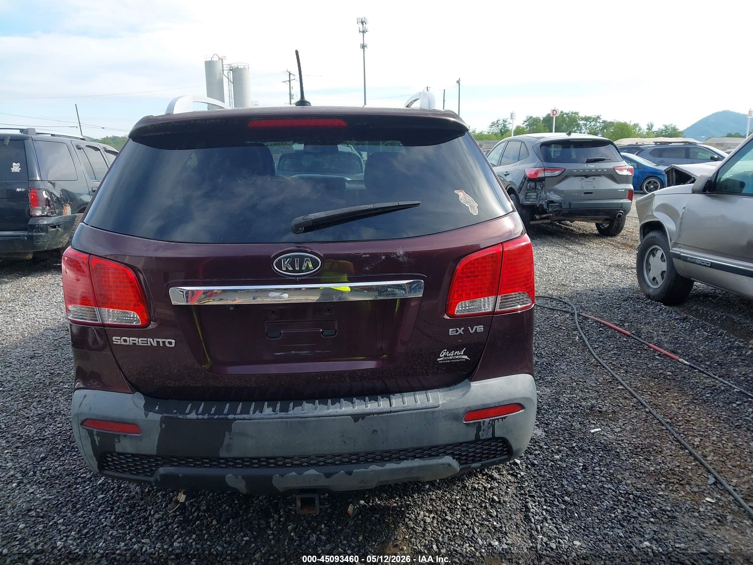 2011 Kia Sorento Ex V6 Бордовый vin: 5XYKUDA20BG064119