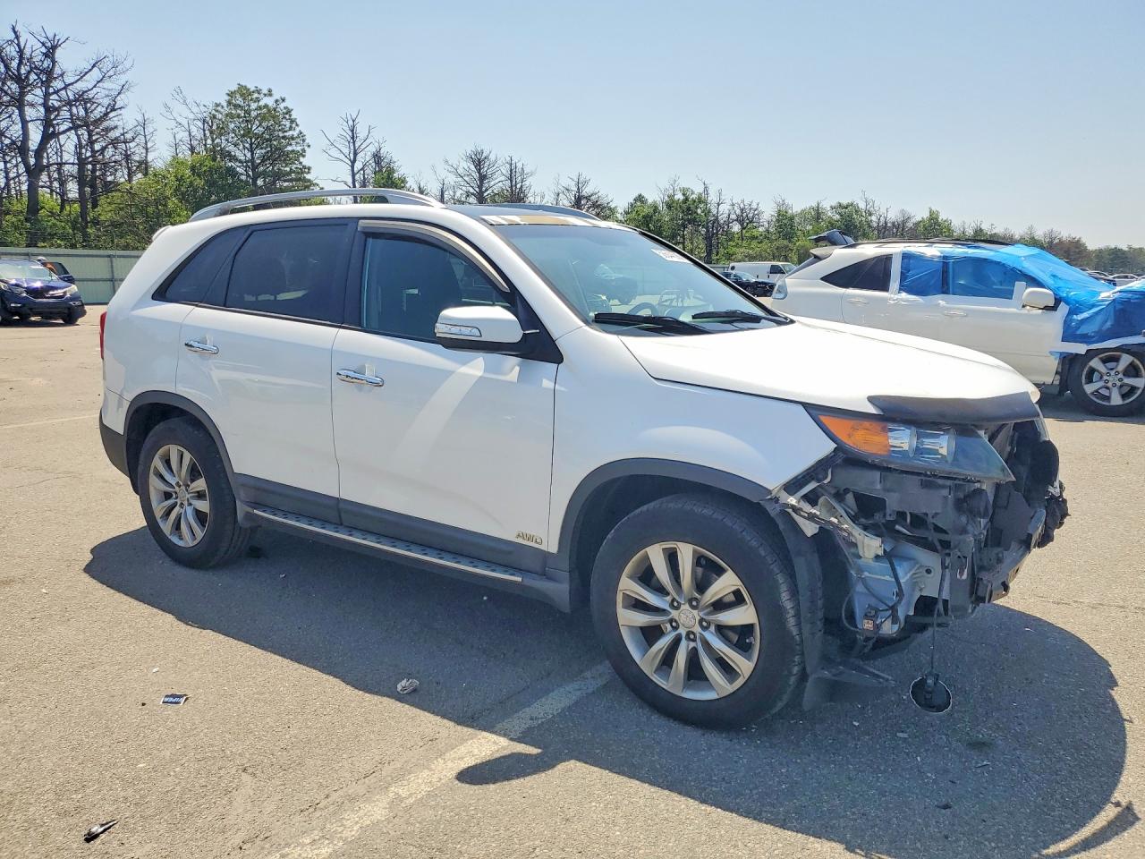 2011 Kia Sorento Ex White vin: 5XYKUDA20BG168481
