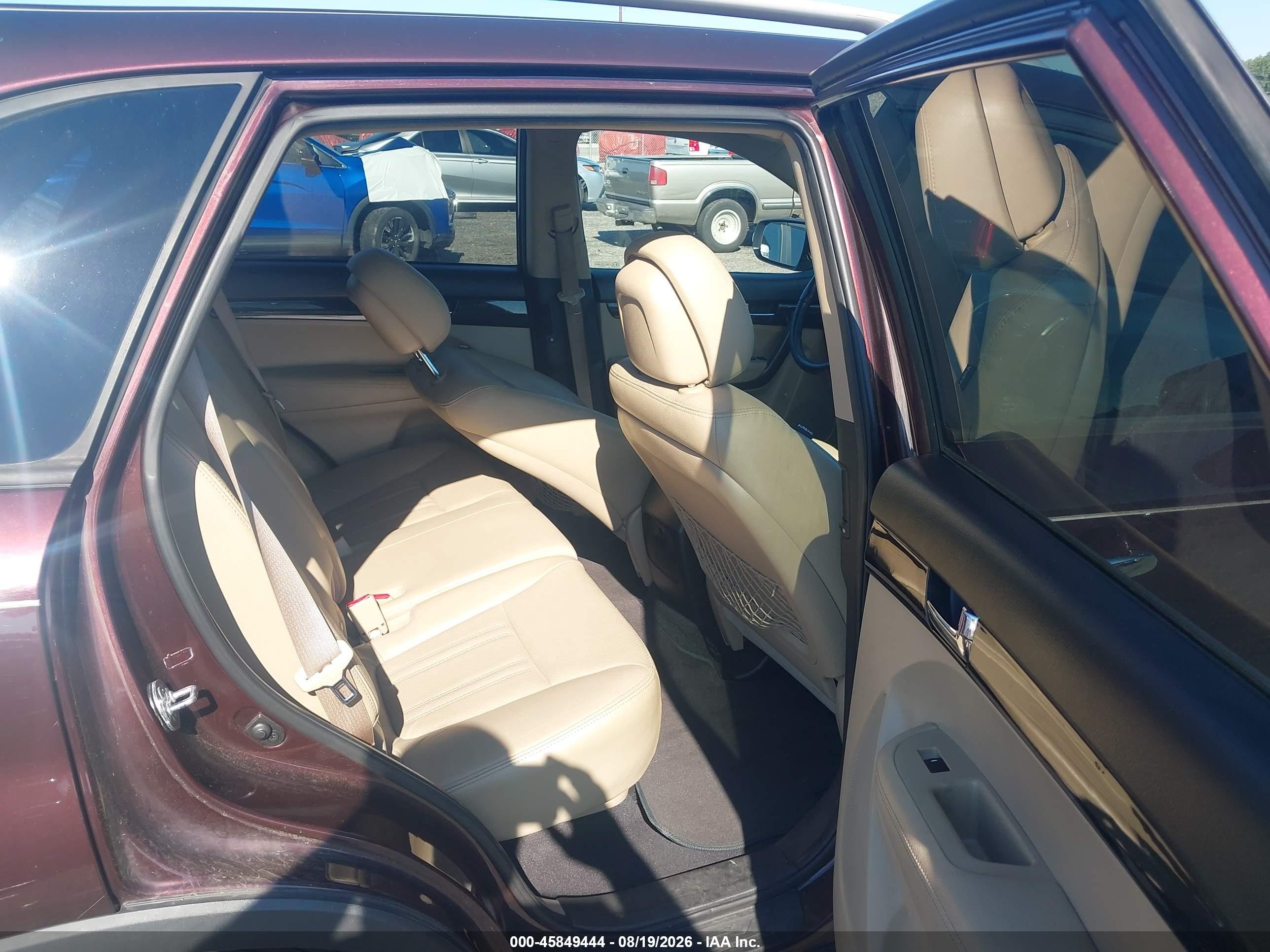 2013 Kia Sorento Ex V6 Burgundy vin: 5XYKUDA20DG401312