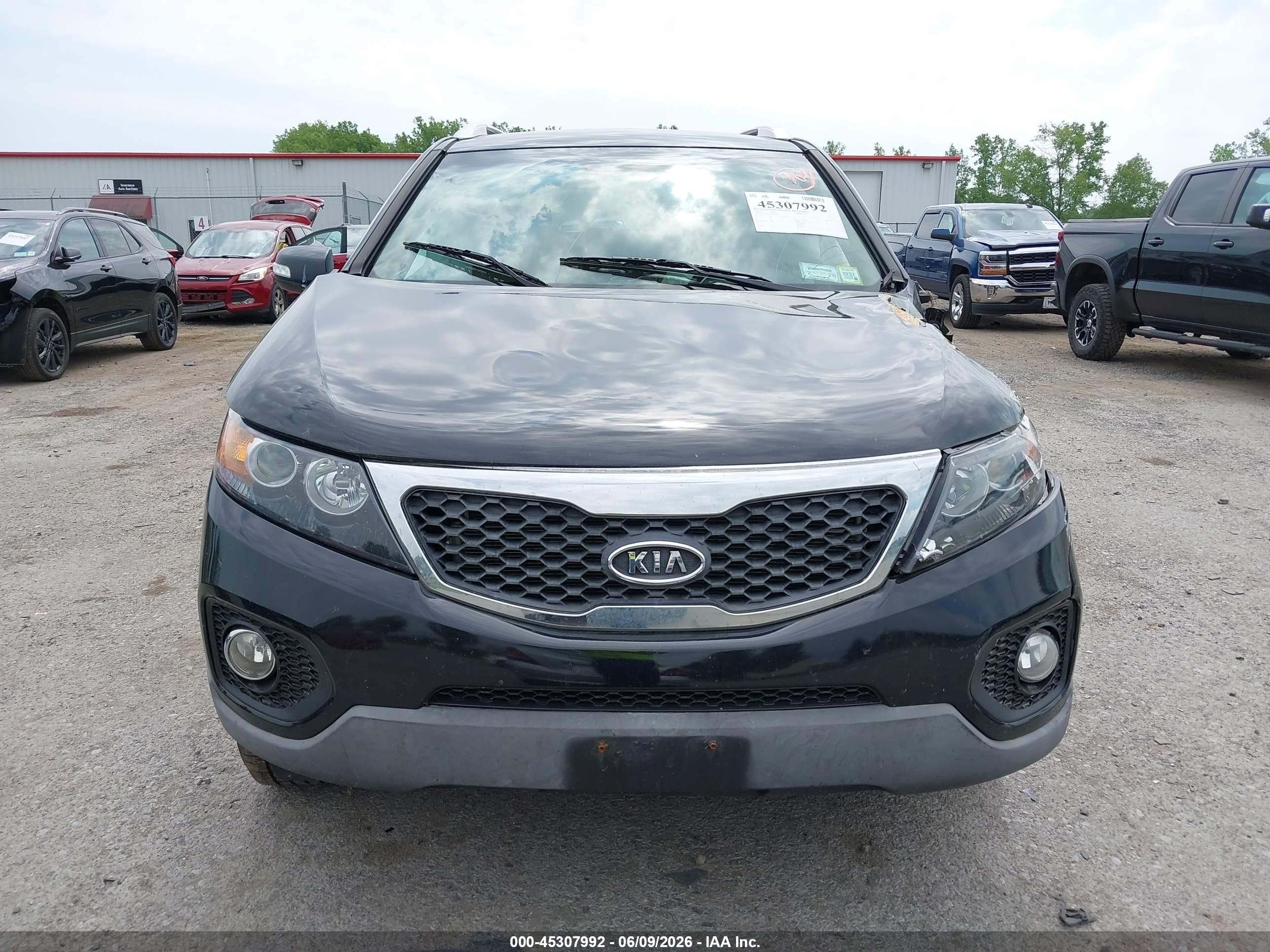 2013 Kia Sorento Ex V6 Black vin: 5XYKUDA20DG411421