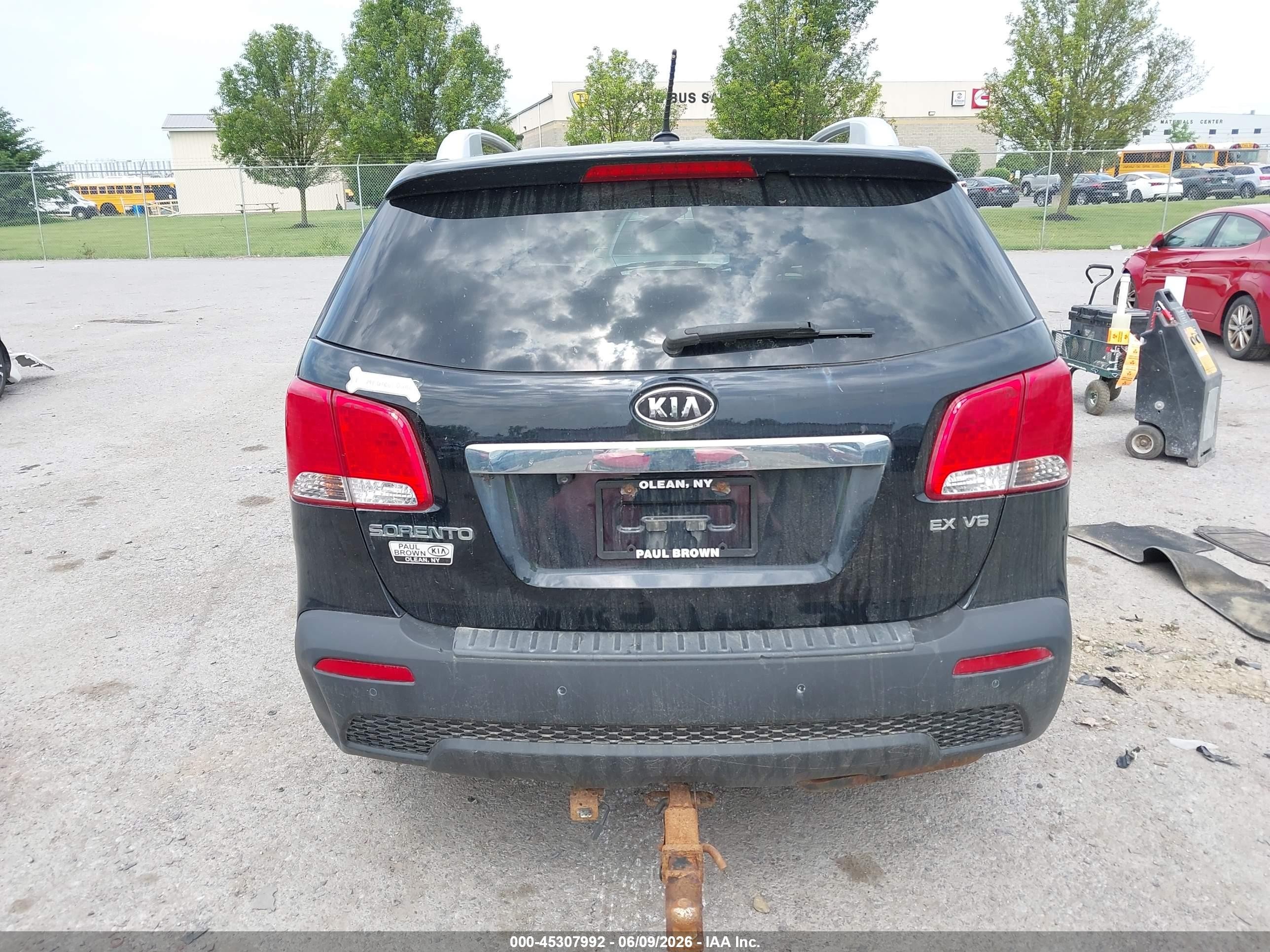 2013 Kia Sorento Ex V6 Black vin: 5XYKUDA20DG411421