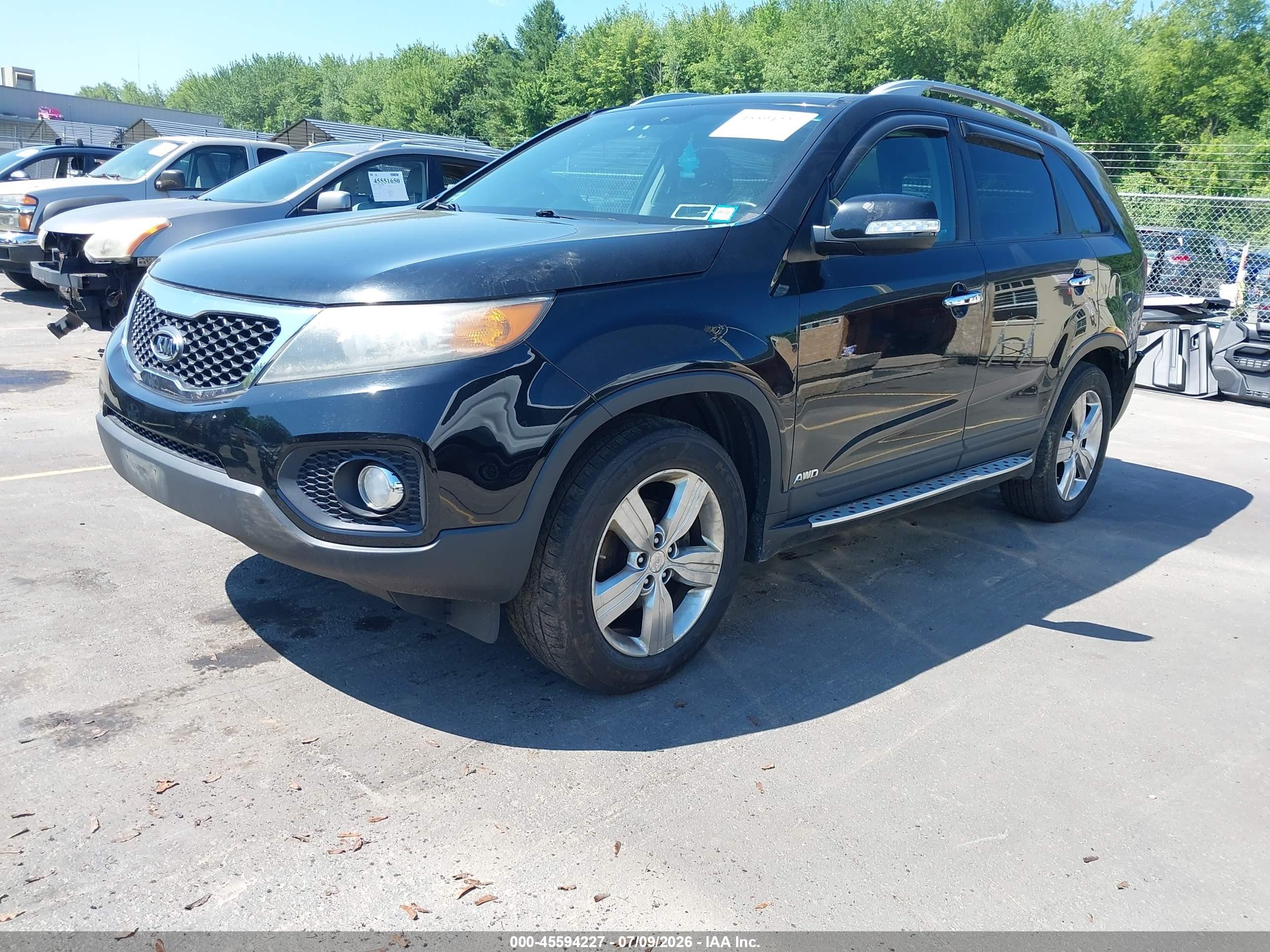 2012 Kia Sorento Ex V6 Черный vin: 5XYKUDA21CG200615