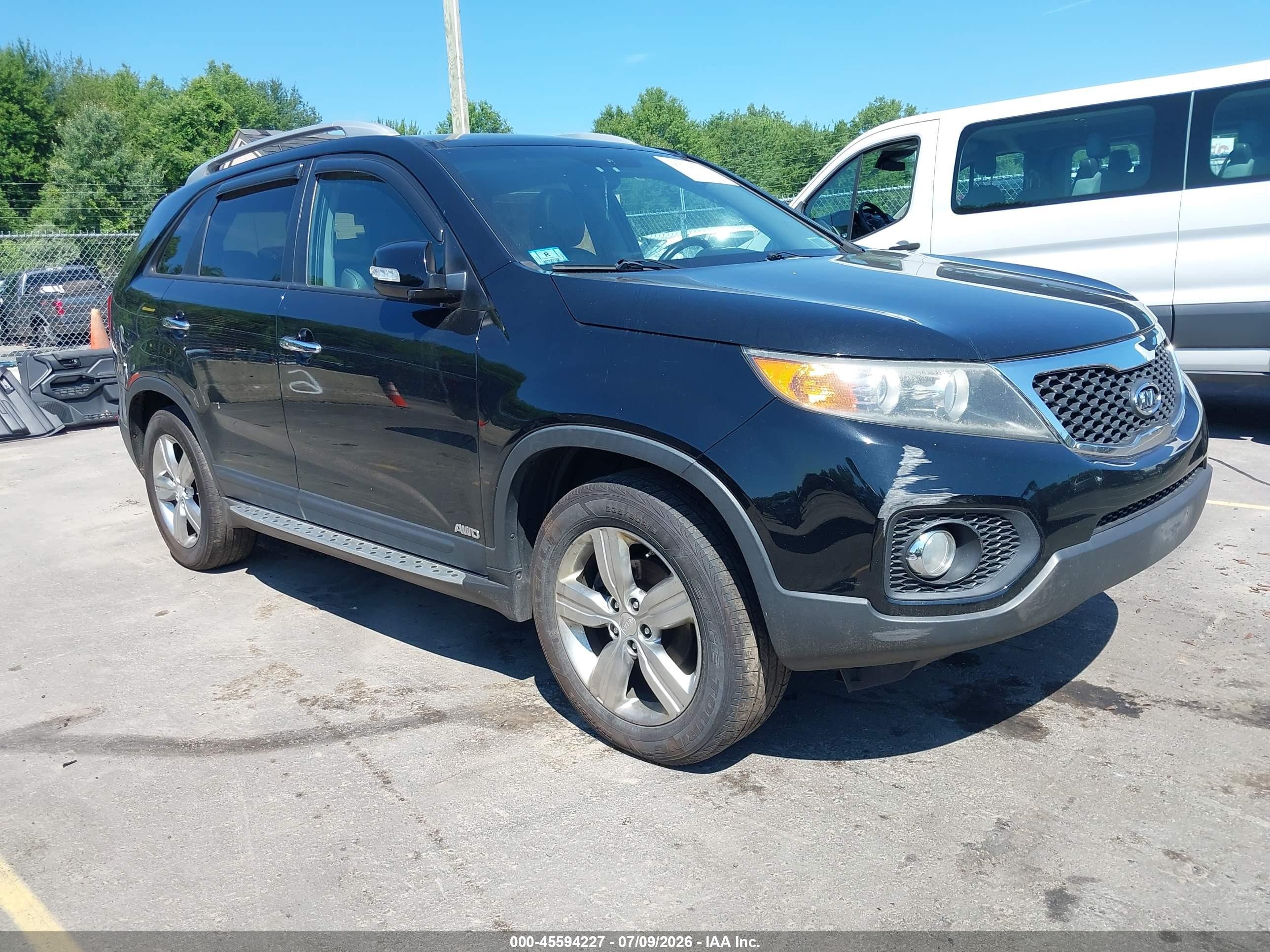 2012 Kia Sorento Ex V6 Черный vin: 5XYKUDA21CG200615