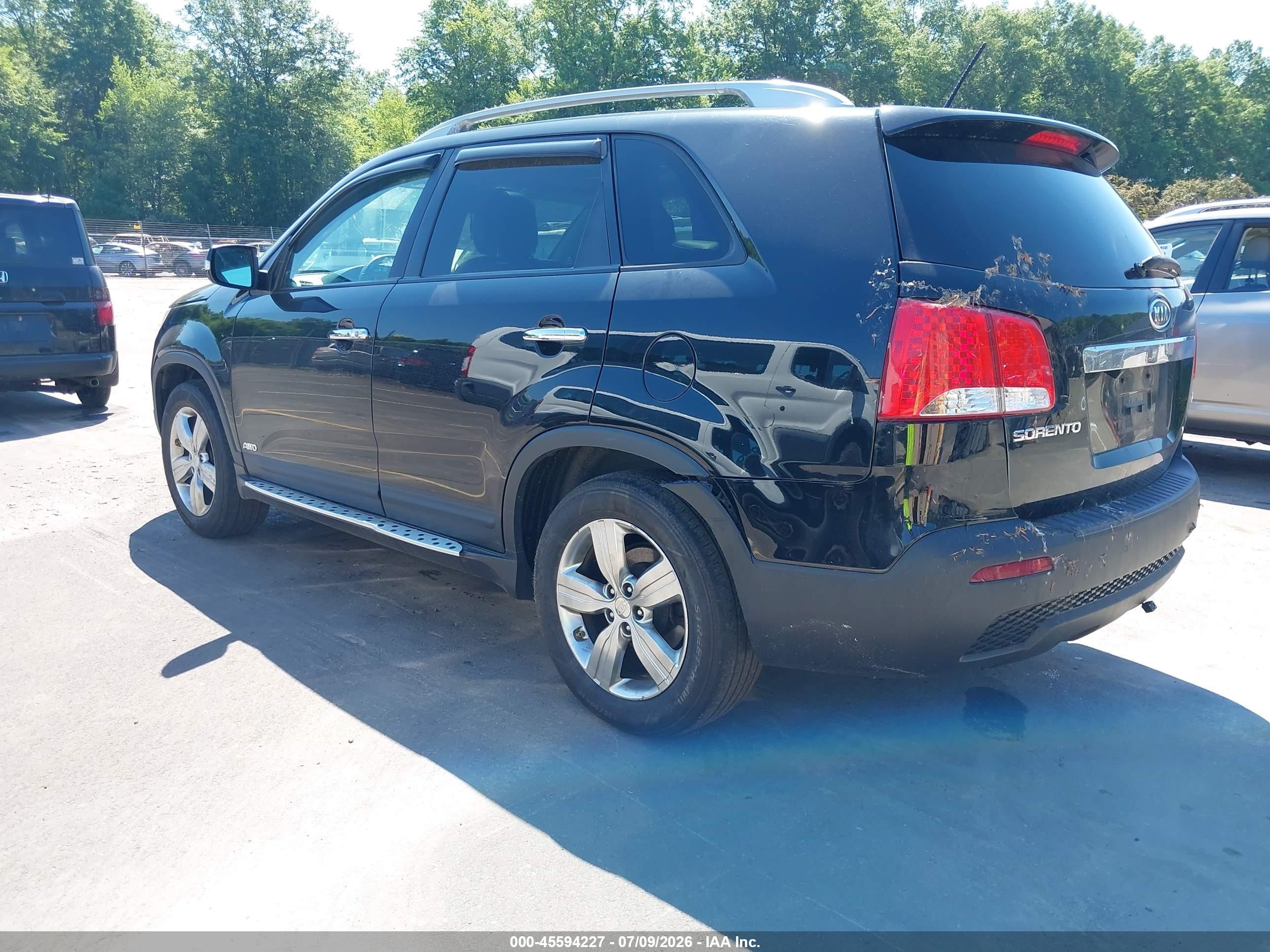2012 Kia Sorento Ex V6 Черный vin: 5XYKUDA21CG200615