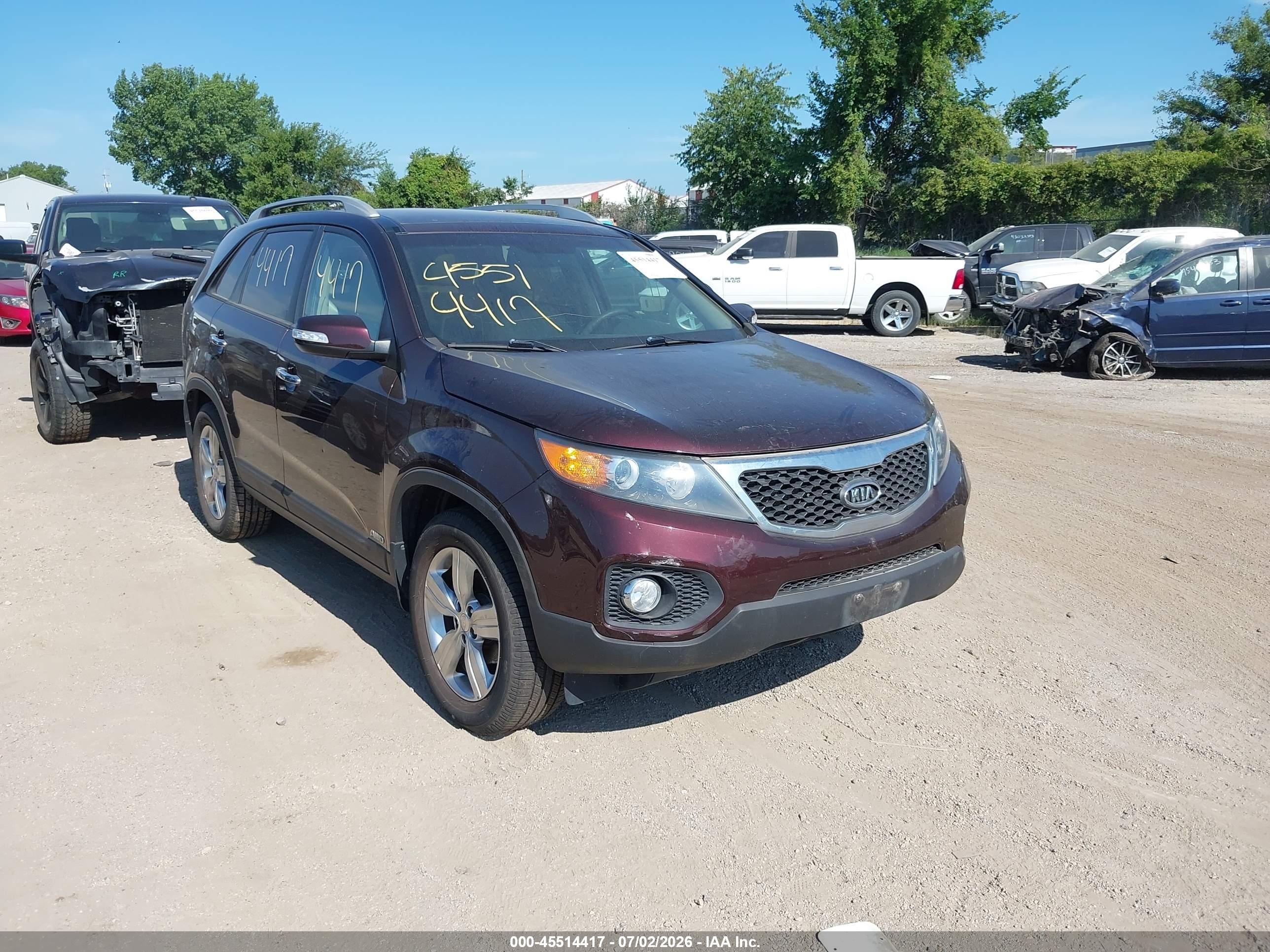 2012 Kia Sorento Ex V6 Purple vin: 5XYKUDA21CG252469