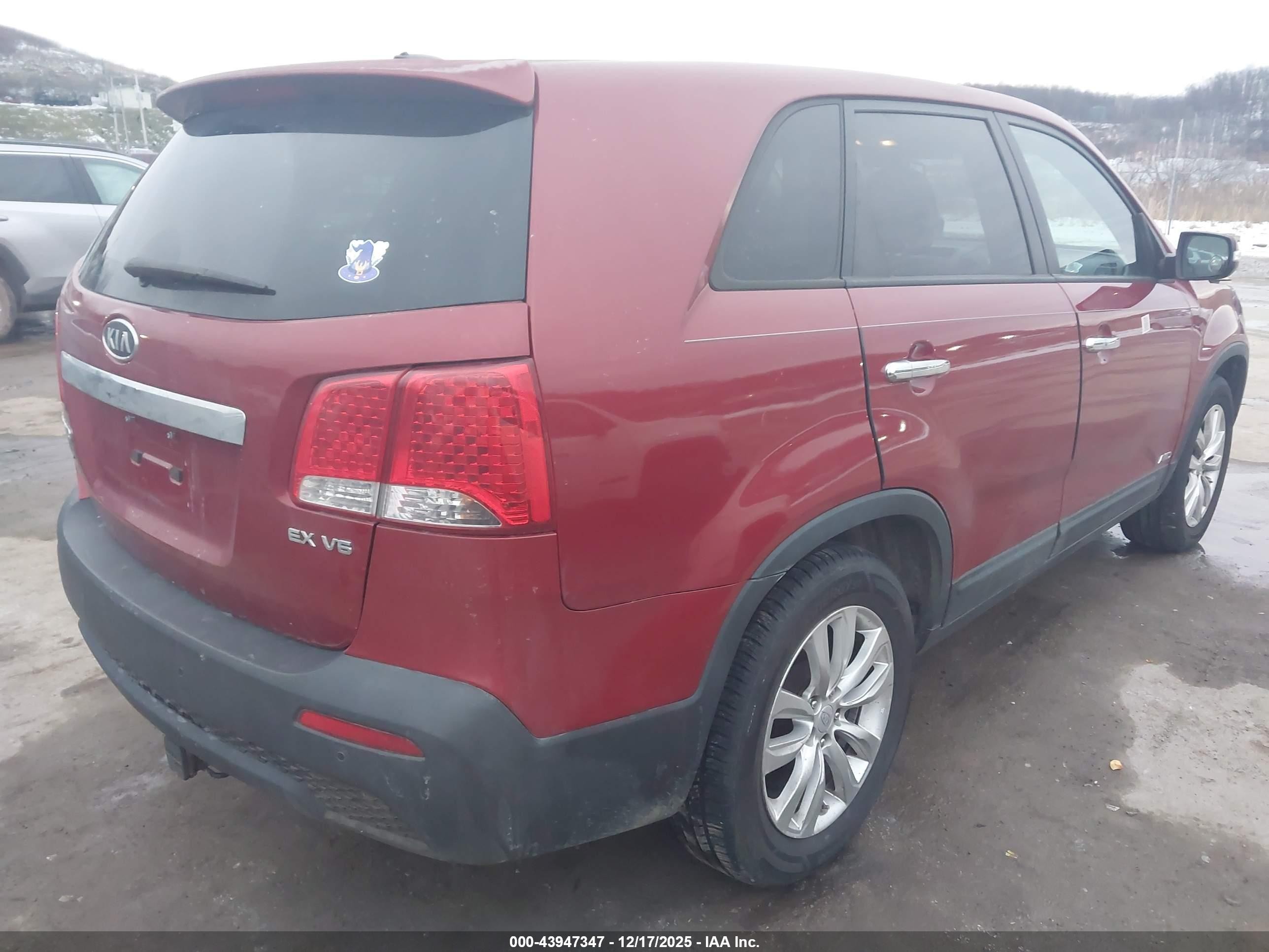 2011 Kia Sorento Ex V6 Красный vin: 5XYKUDA22BG022874