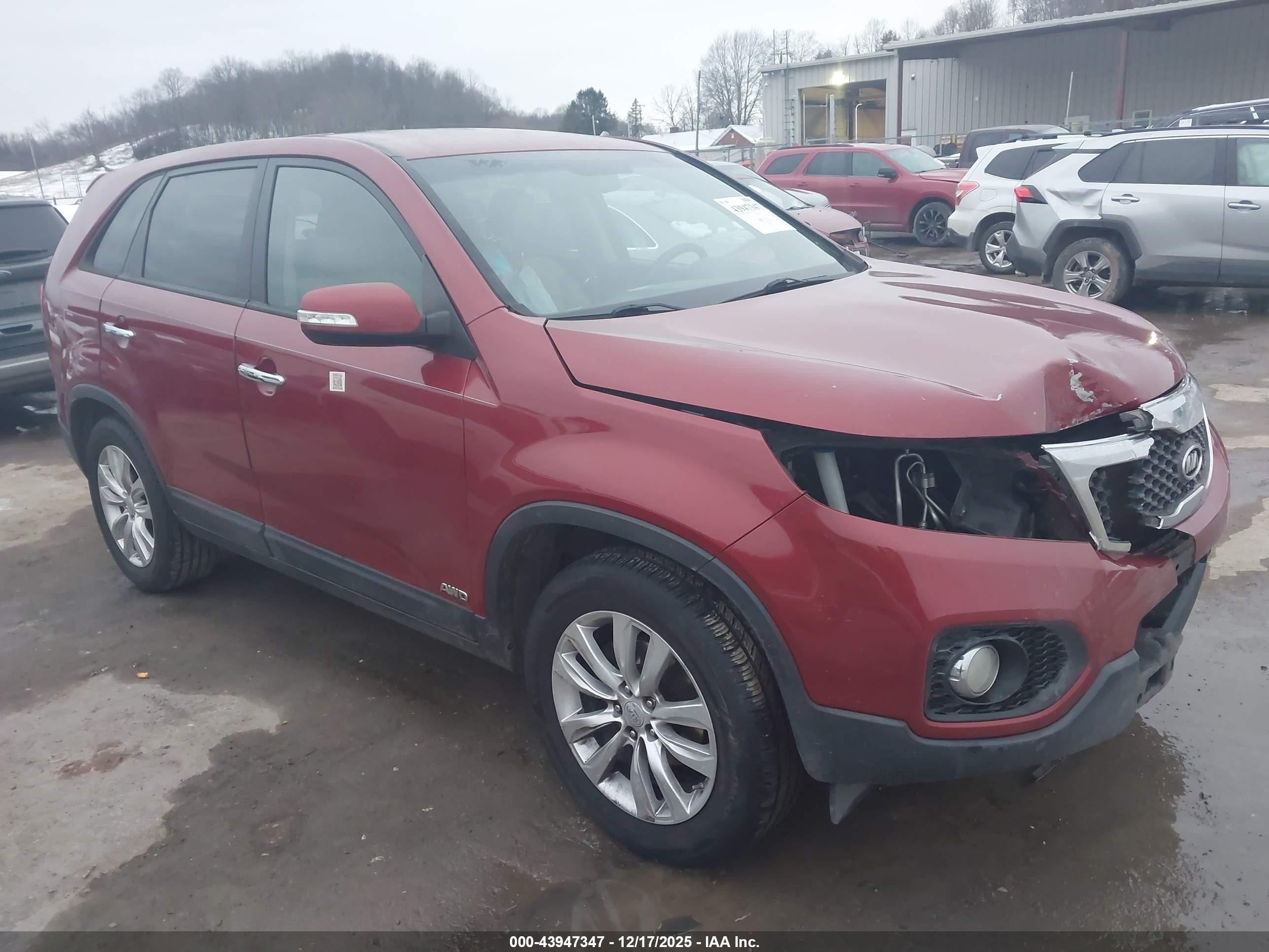 2011 Kia Sorento Ex V6 Red vin: 5XYKUDA22BG022874
