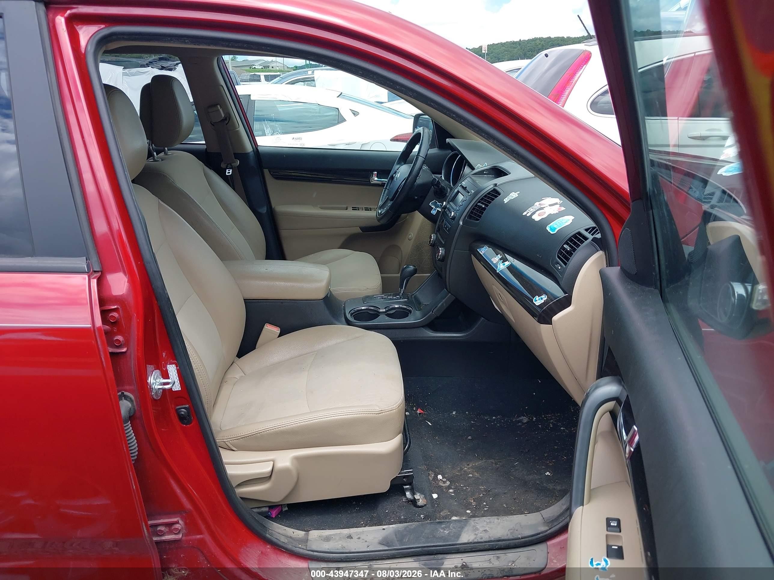 2011 Kia Sorento Ex V6 Красный vin: 5XYKUDA22BG022874