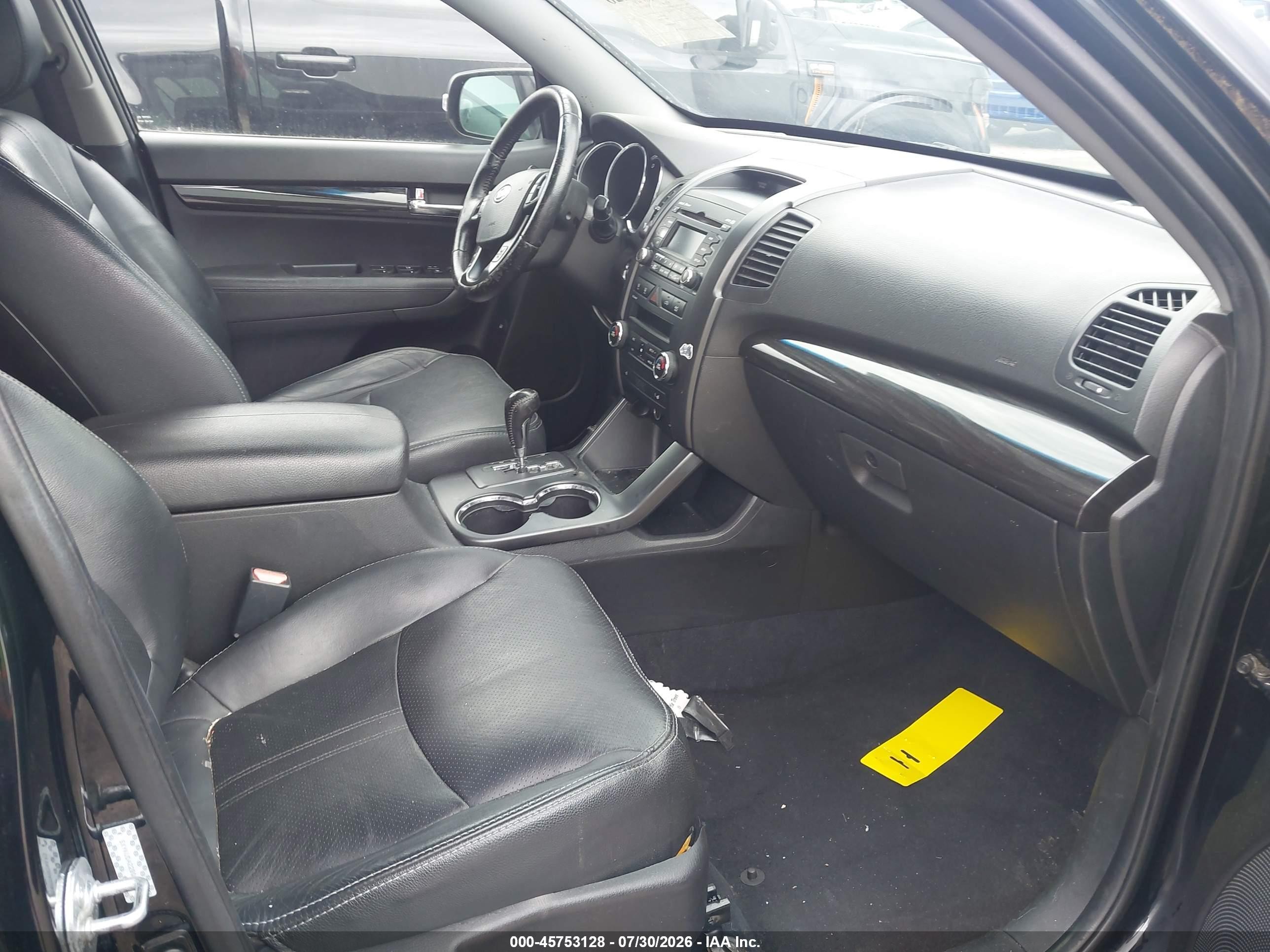 2011 Kia Sorento Ex V6 Black vin: 5XYKUDA22BG086817