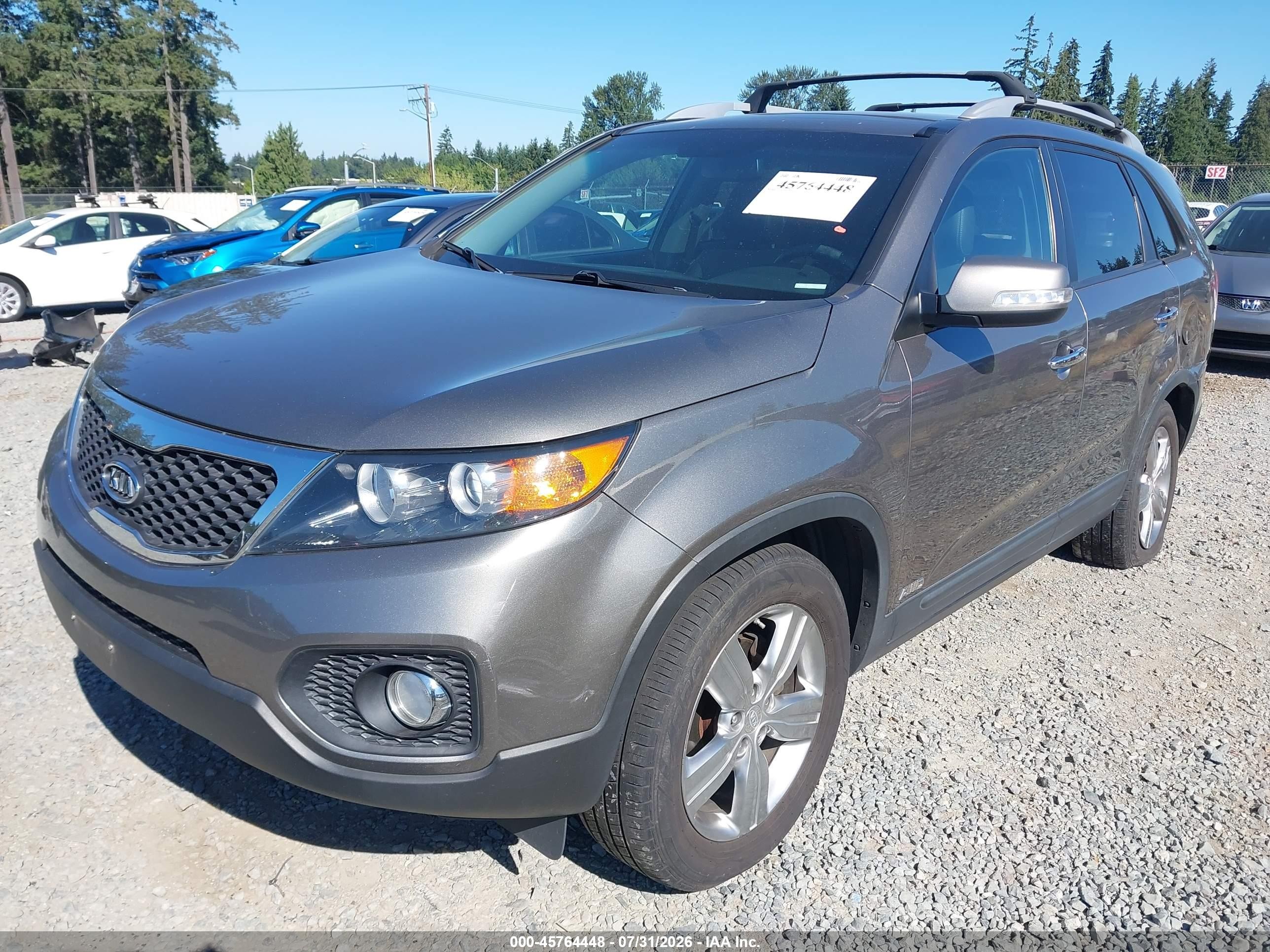 2013 Kia Sorento Ex V6 Серый vin: 5XYKUDA22DG373450