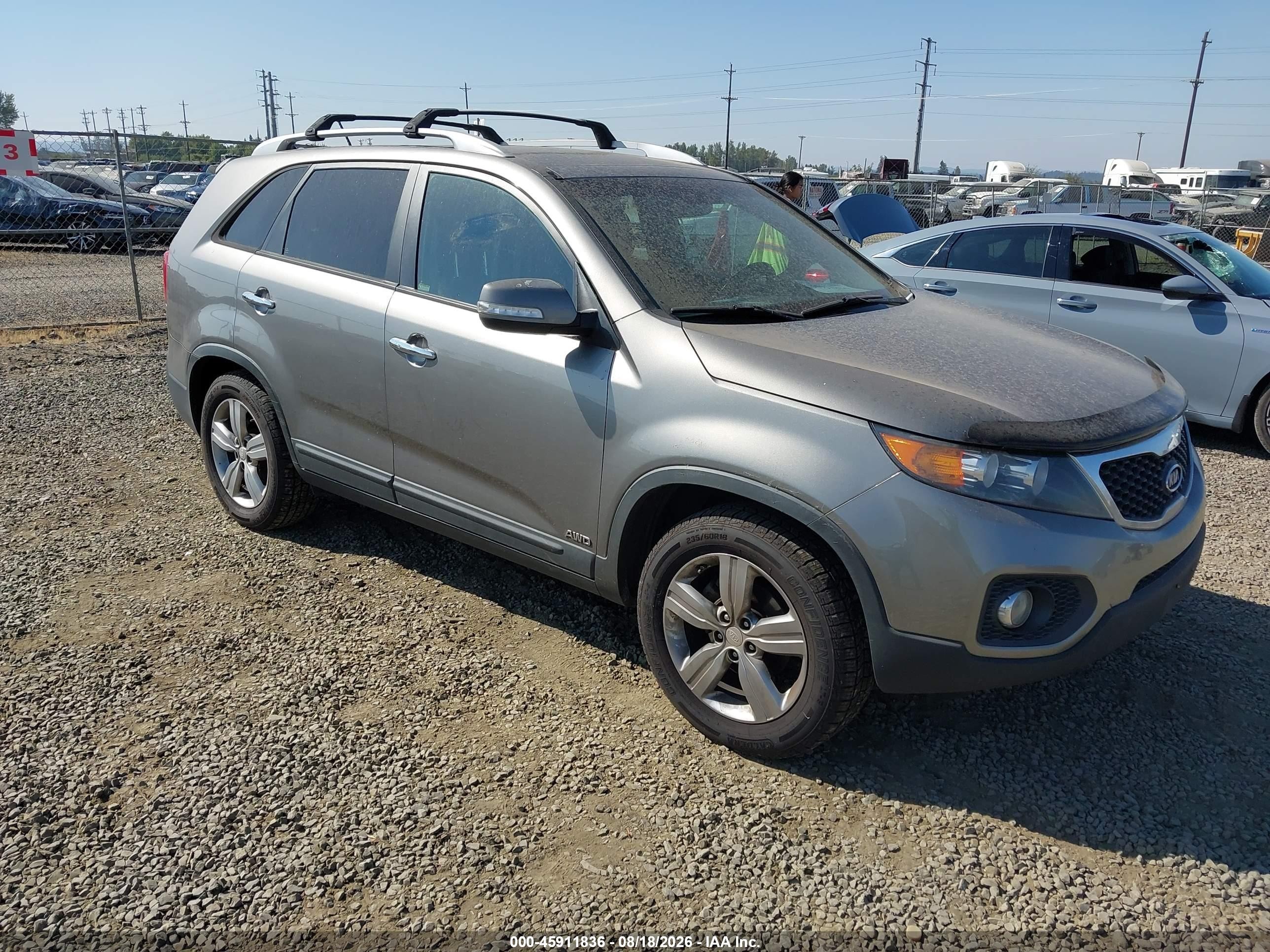 2013 Kia Sorento Ex V6 Серый vin: 5XYKUDA22DG411811