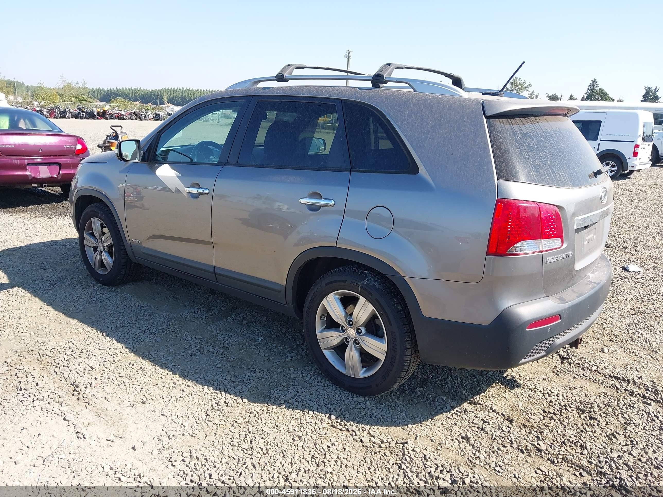 2013 Kia Sorento Ex V6 Серый vin: 5XYKUDA22DG411811