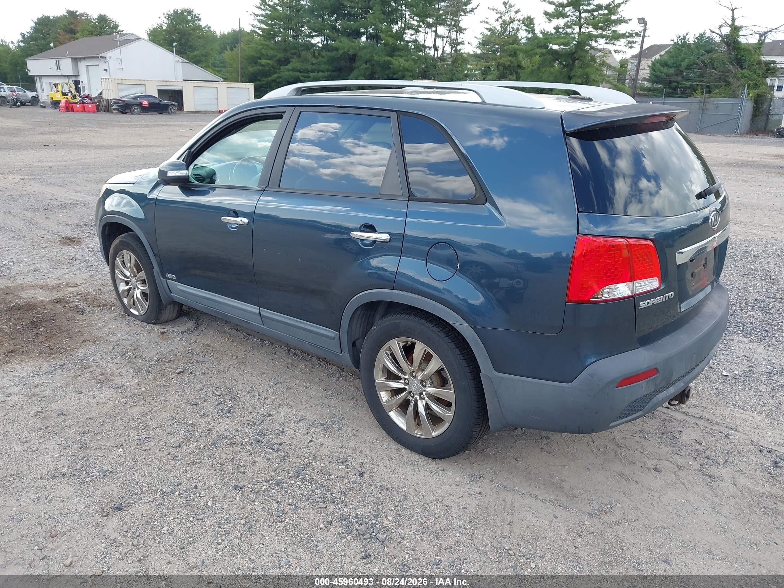 2011 Kia Sorento Ex V6 Blue vin: 5XYKUDA23BG054166