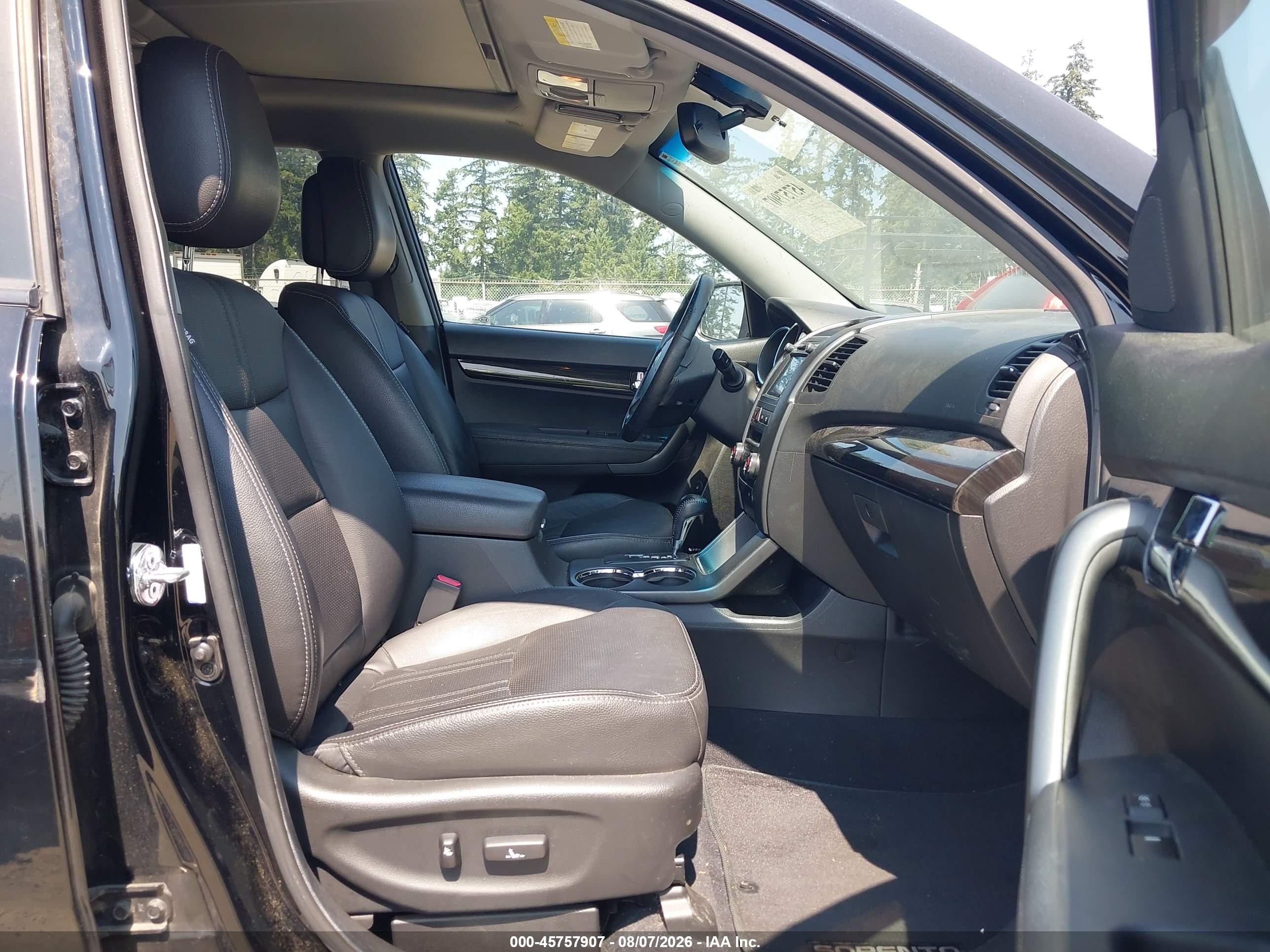 2012 Kia Sorento Ex V6 Black vin: 5XYKUDA23CG293539